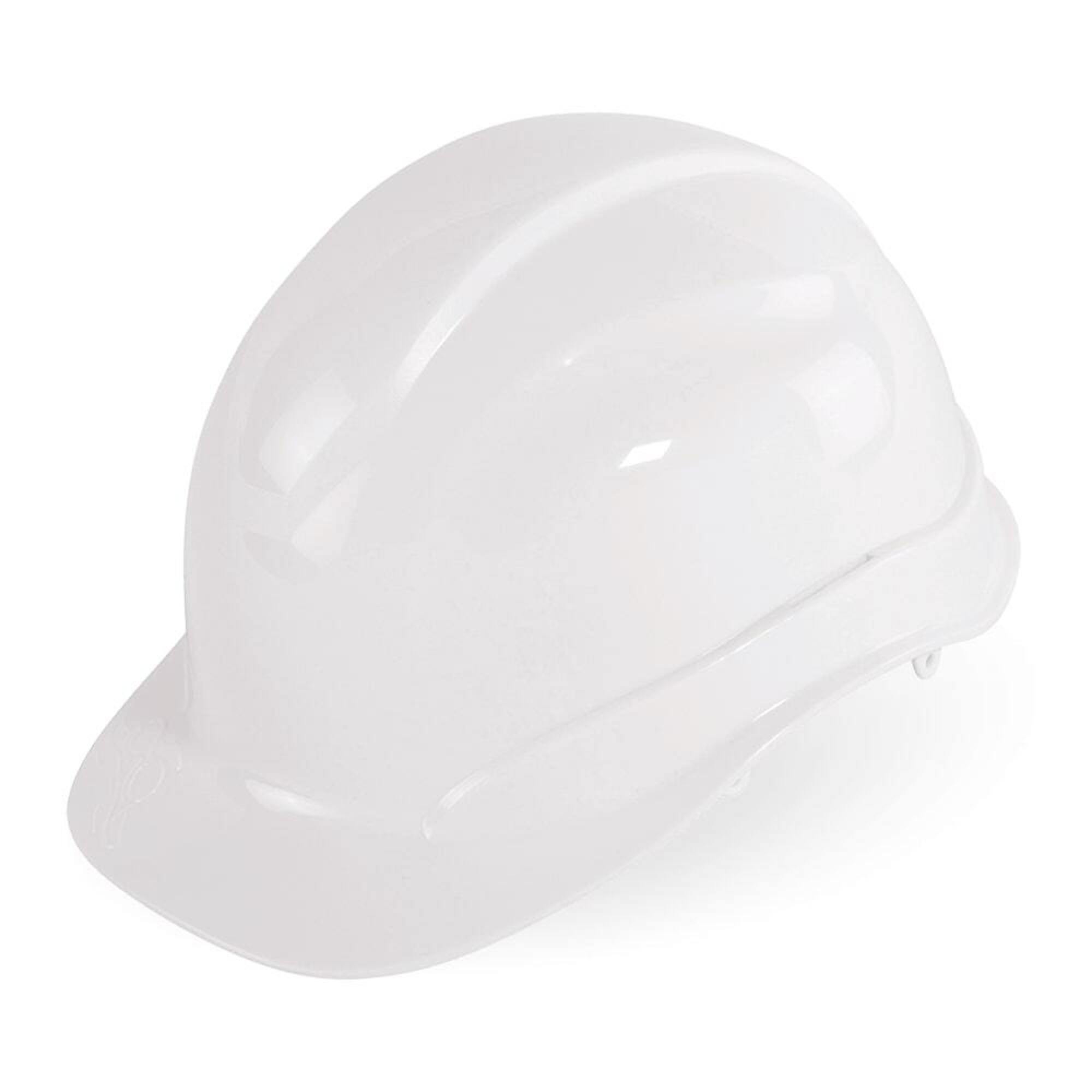 Bullhead Safety, White, Type 1 Class C, Unvented, Cap Style, Hard Hat ...