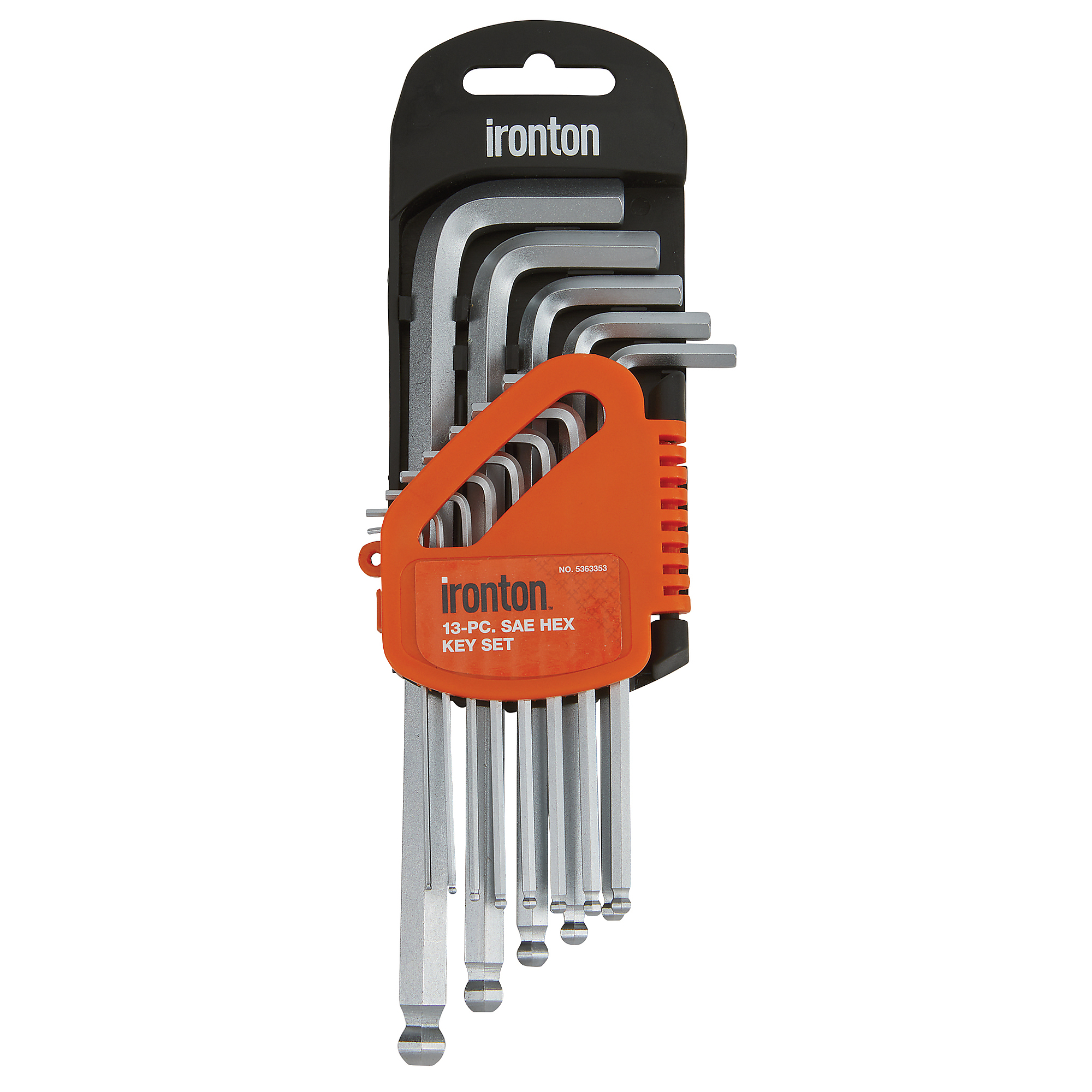 Ironton 13-Pc. SAE Long Arm, Ball End Hex Key Set | Northern Tool