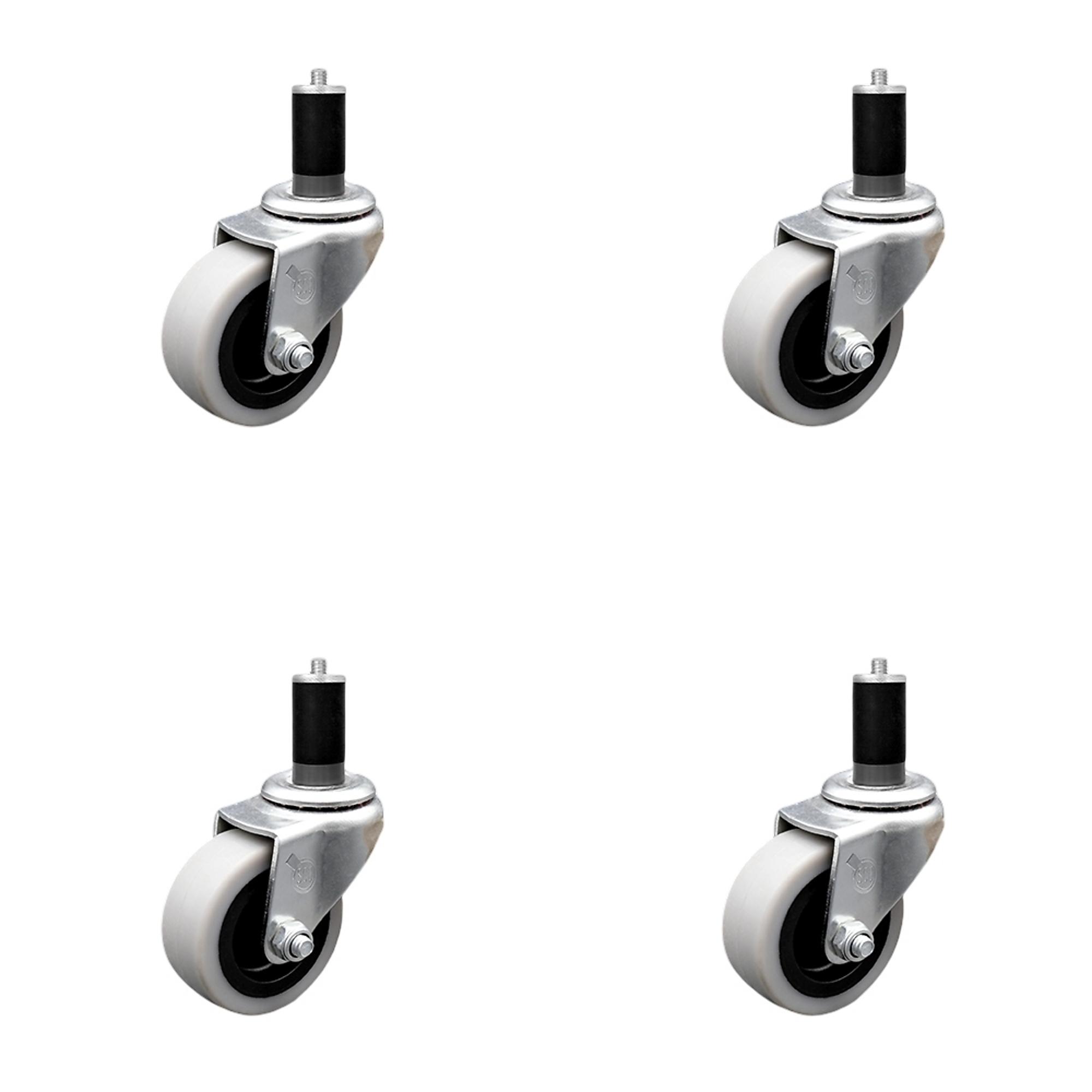 Service Caster, 2in. Stem Casters, Wheel Diameter 2 in, Caster Type ...