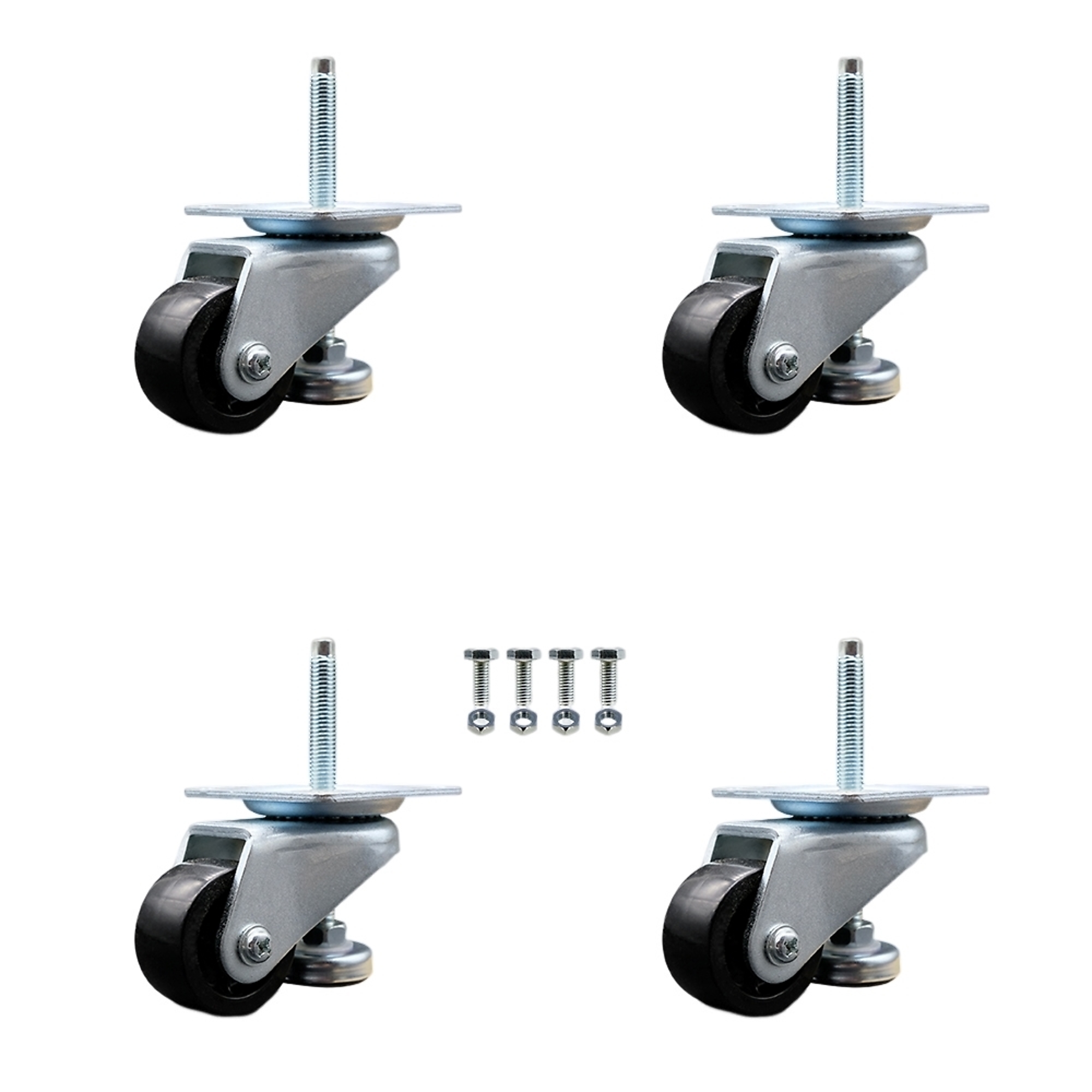 Service Caster, 2in. Plate Casters, Wheel Diameter 2 in, Caster Type ...