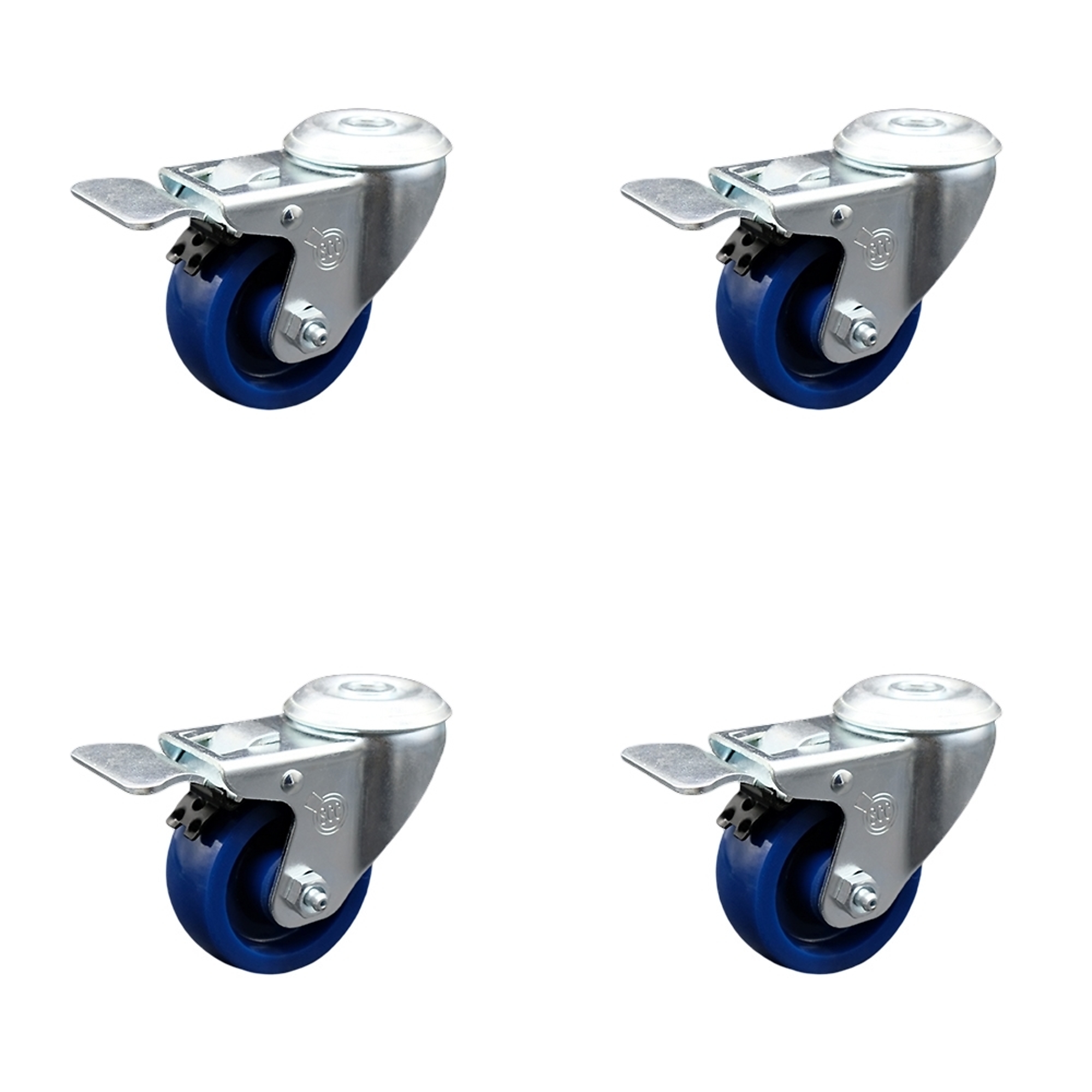Service Caster, 3 1/2in. x 1 1/4in. Stem Casters, Wheel Diameter 3.5 in, Caster Type Swivel, Package (qty.) 4, Model# SCC-BHTTL20S3514-SPUS-4