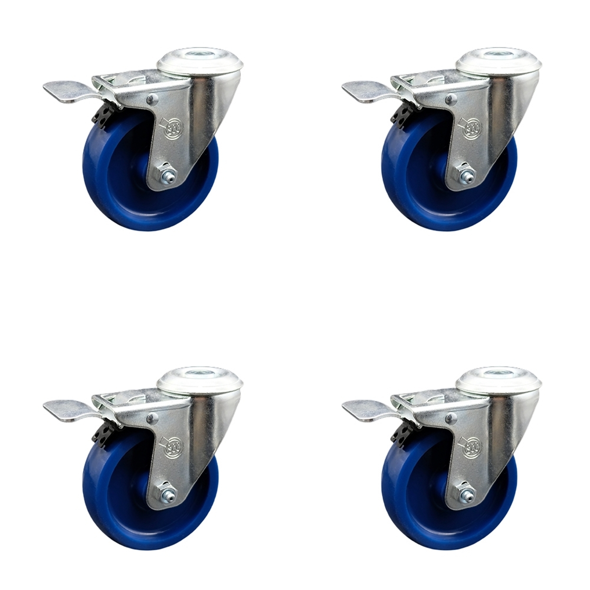 Service Caster, 4in. x 1 1/4in. Stem Casters, Wheel Diameter 4 in, Caster Type Swivel, Package (qty.) 4, Model# SCC-BHTTL20S414-SPUS-4