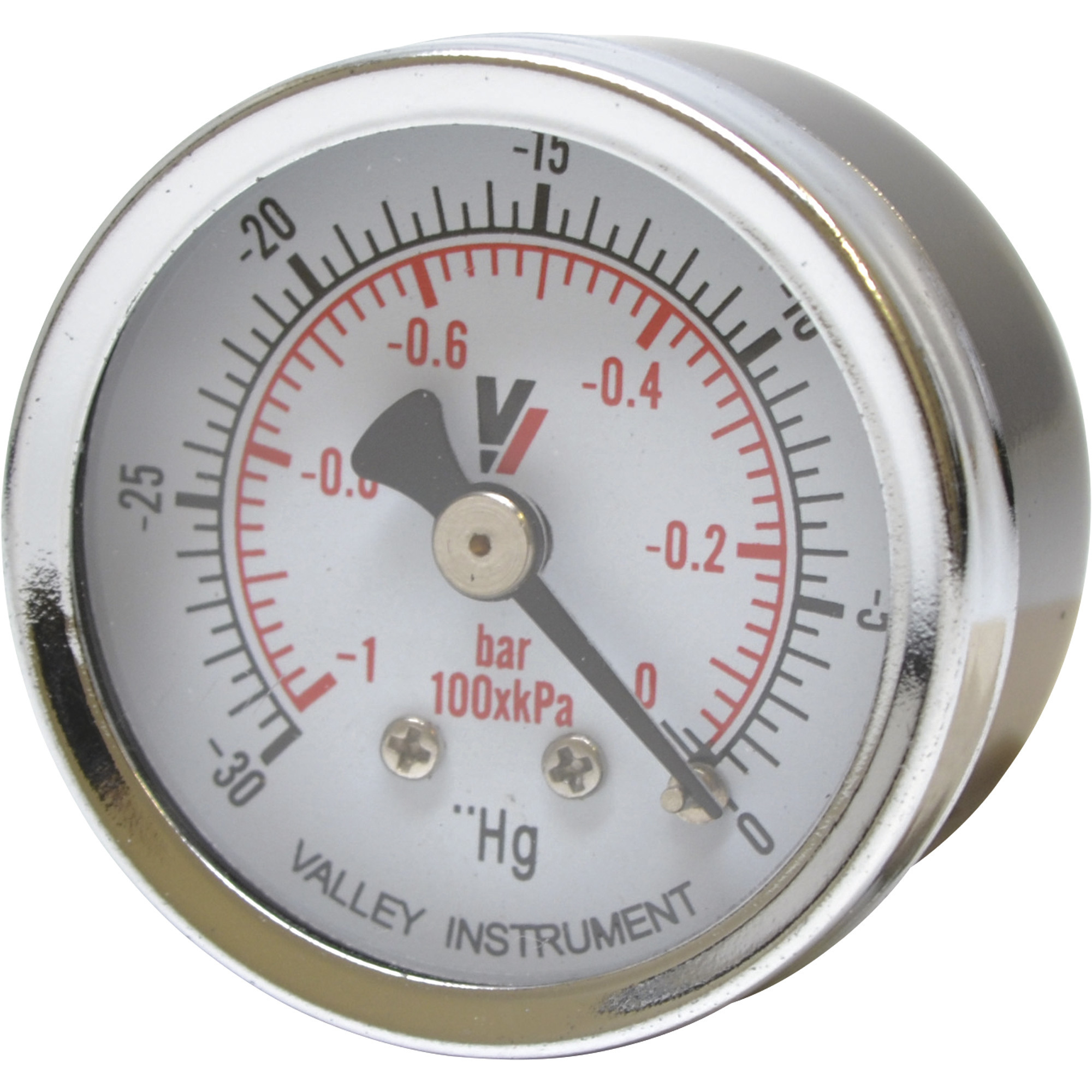 Valley Instrument, GAUGE,1.5in.,VACUUM, BACKMOUNT