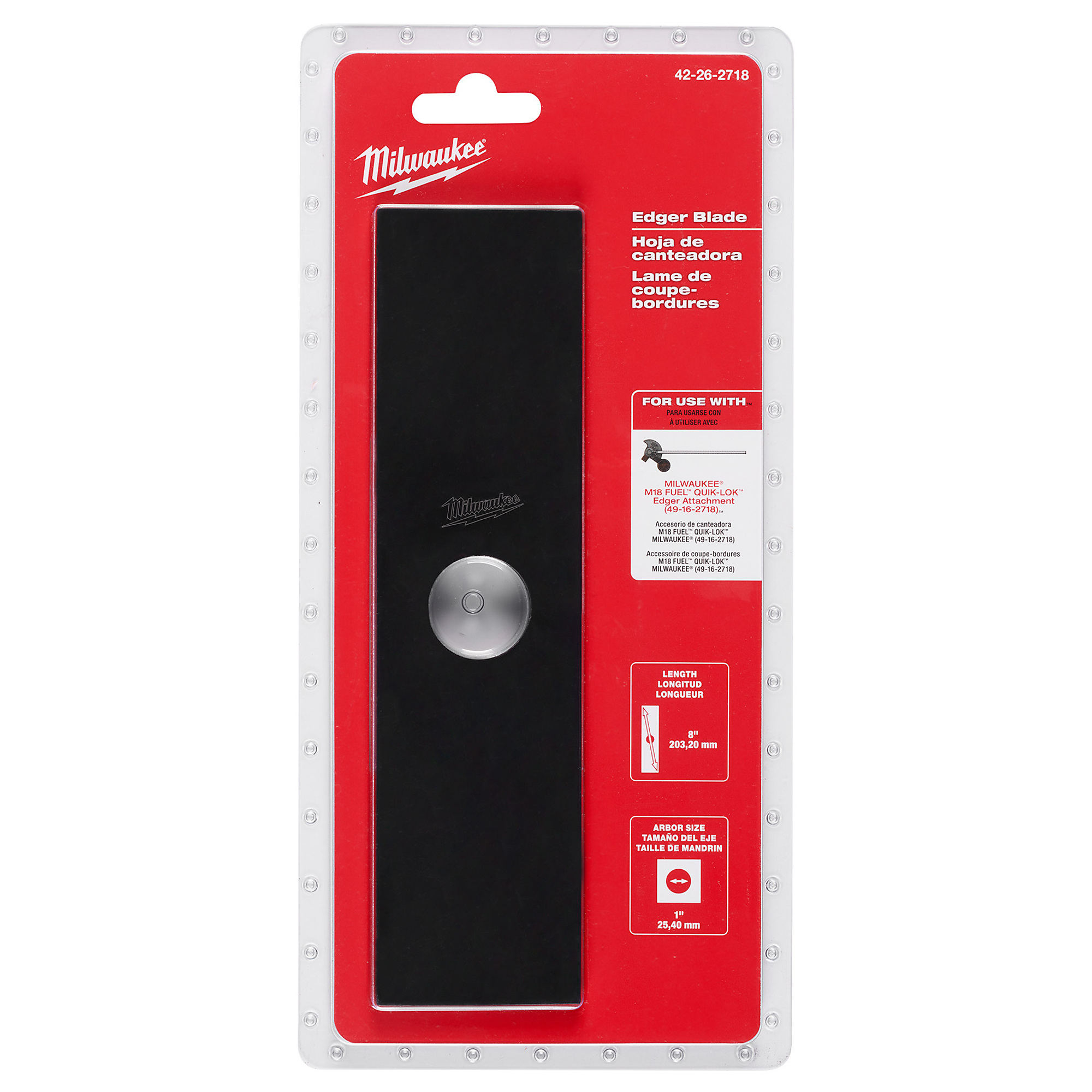 Milwaukee, Edger Blade, Blade Length 8 in, Model 42262718 Northern