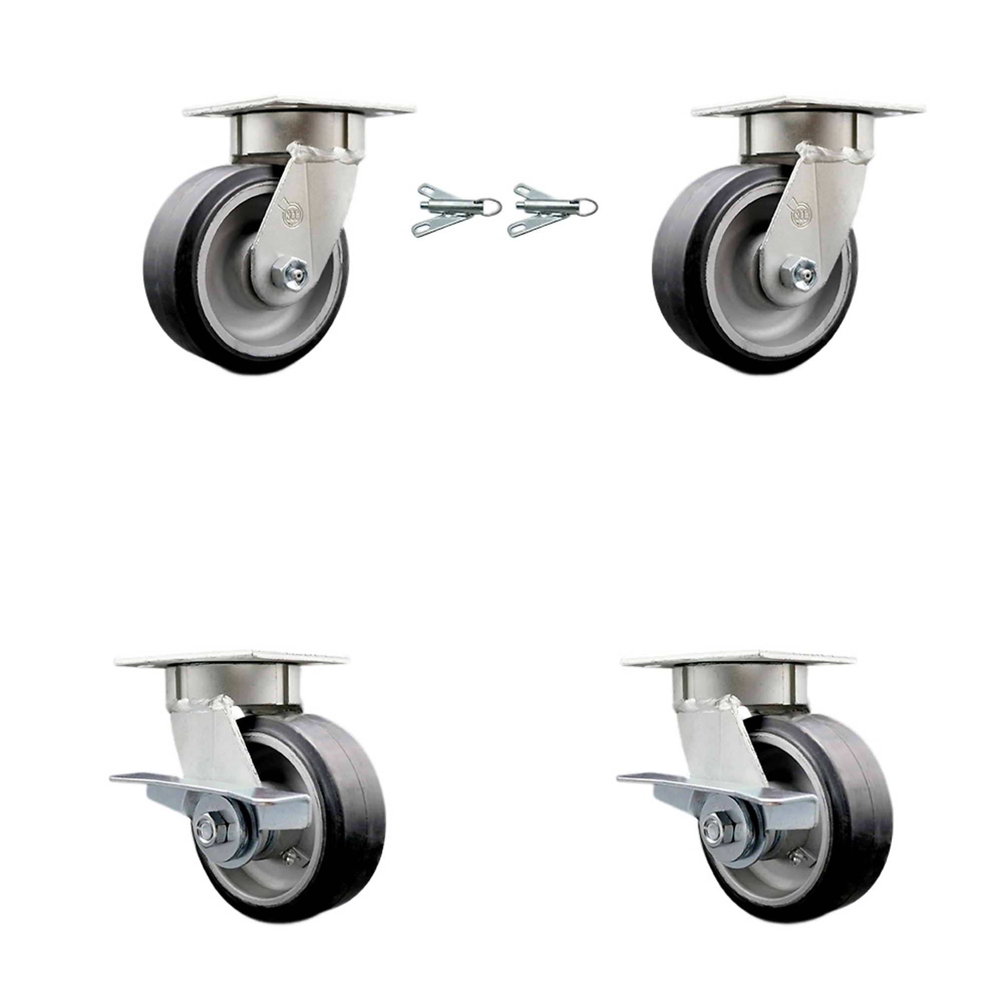 Service Caster, 5in. x 2in. Plate Casters, Wheel Diameter 5 in, Caster ...