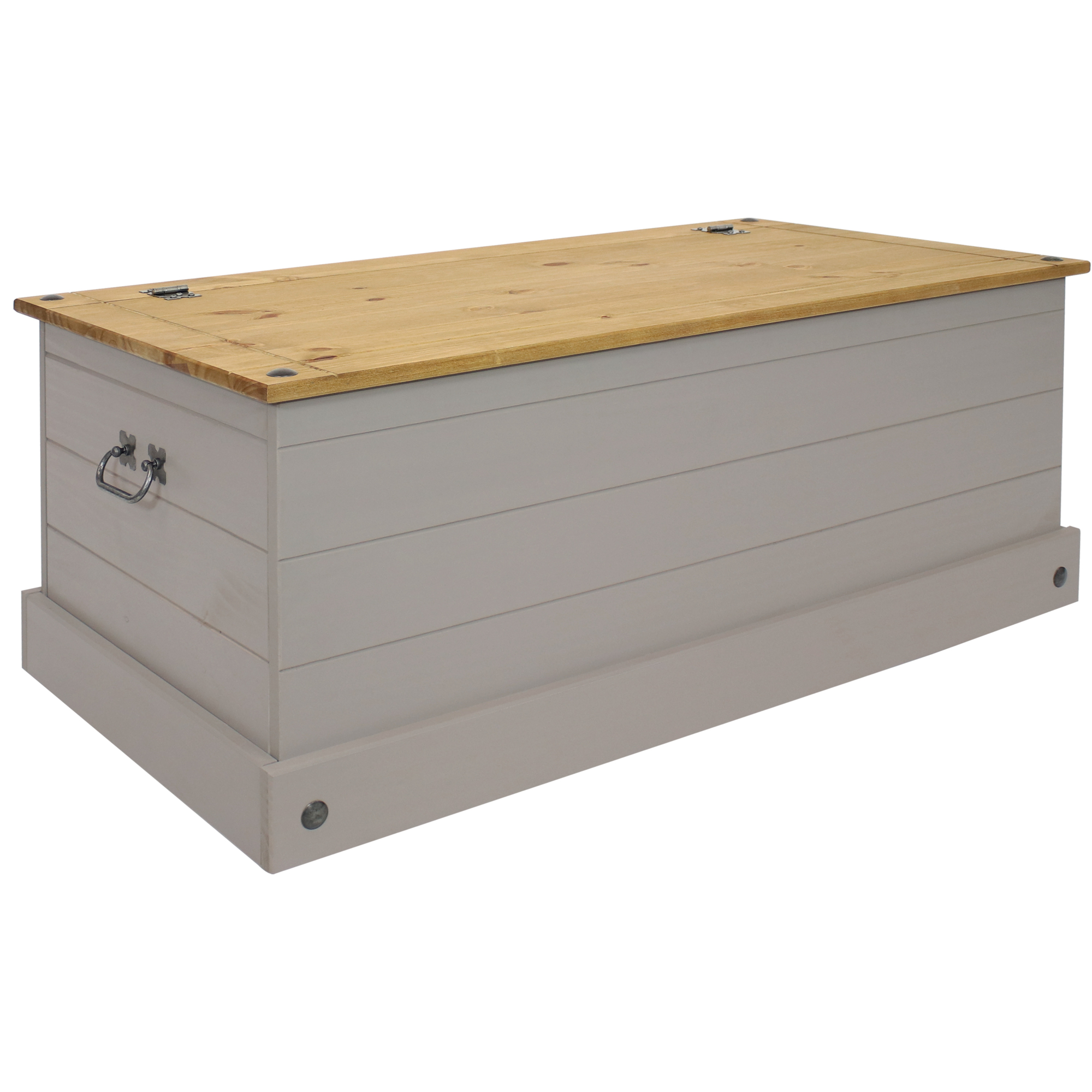 Sunnydaze Decor, Solid Pine Trunk with Handles - Gray