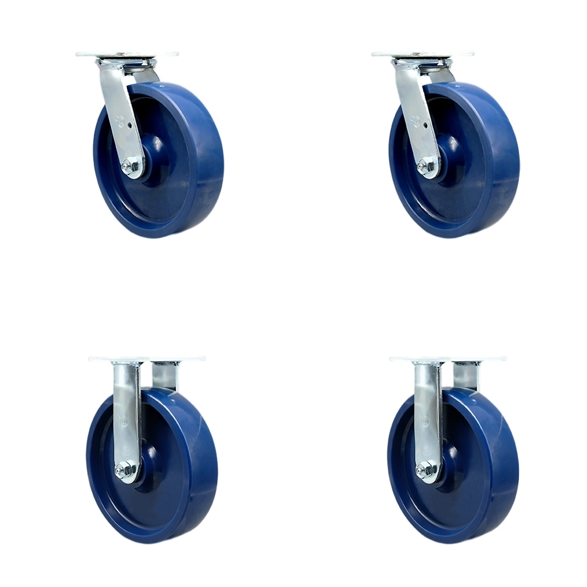 Service Caster, 8in. x 2in. Plate Casters, Wheel Diameter 8 in, Caster ...