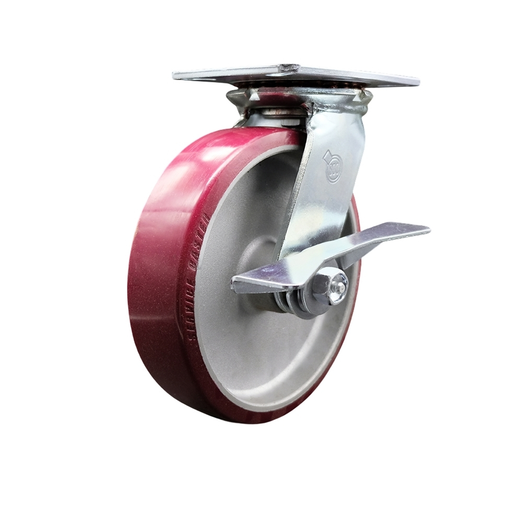 Service Caster, 8in. x 2in. Plate Caster, Wheel Diameter 8 in, Caster ...