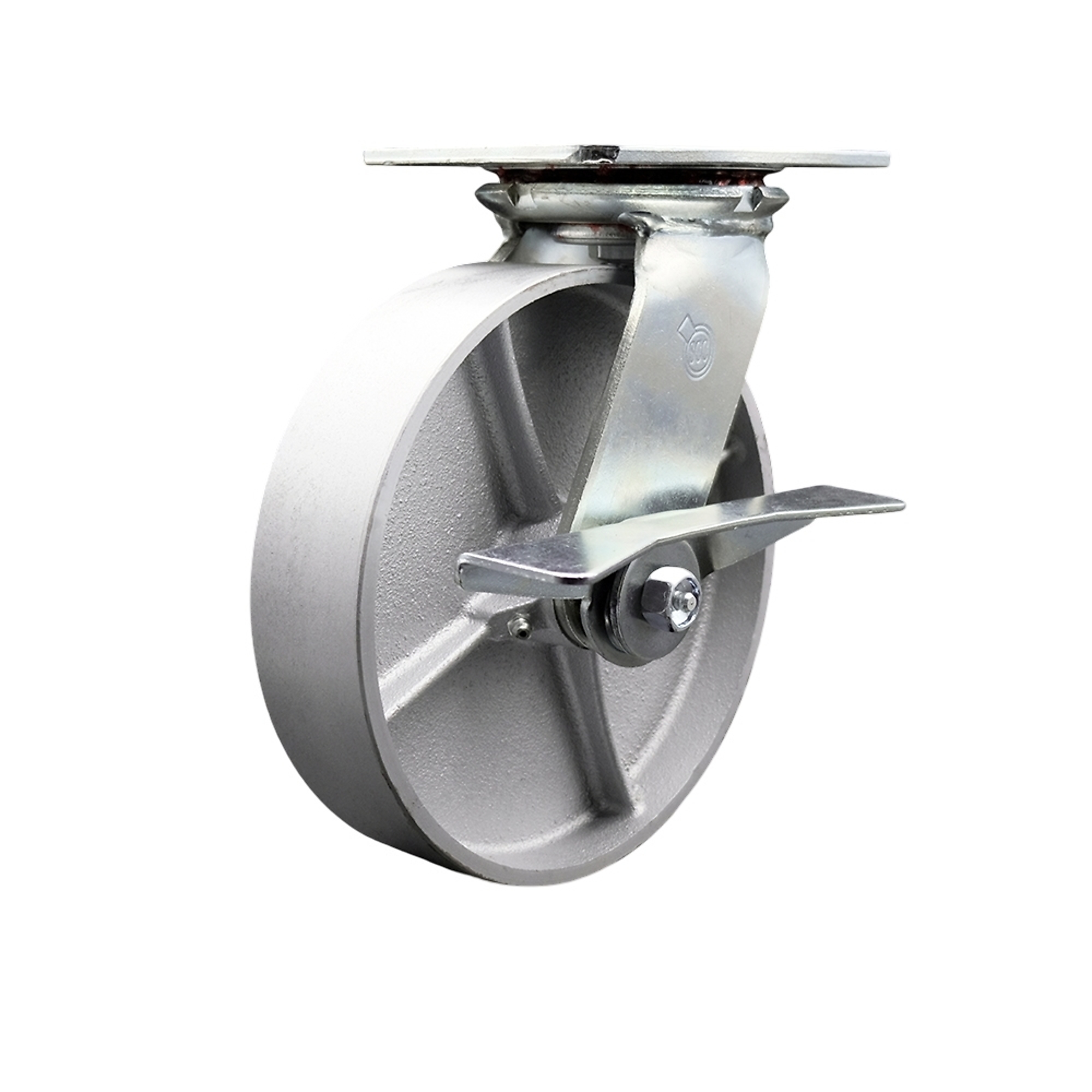 Service Caster, 8in. x 2in. Plate Caster, Wheel Diameter 8 in, Caster ...