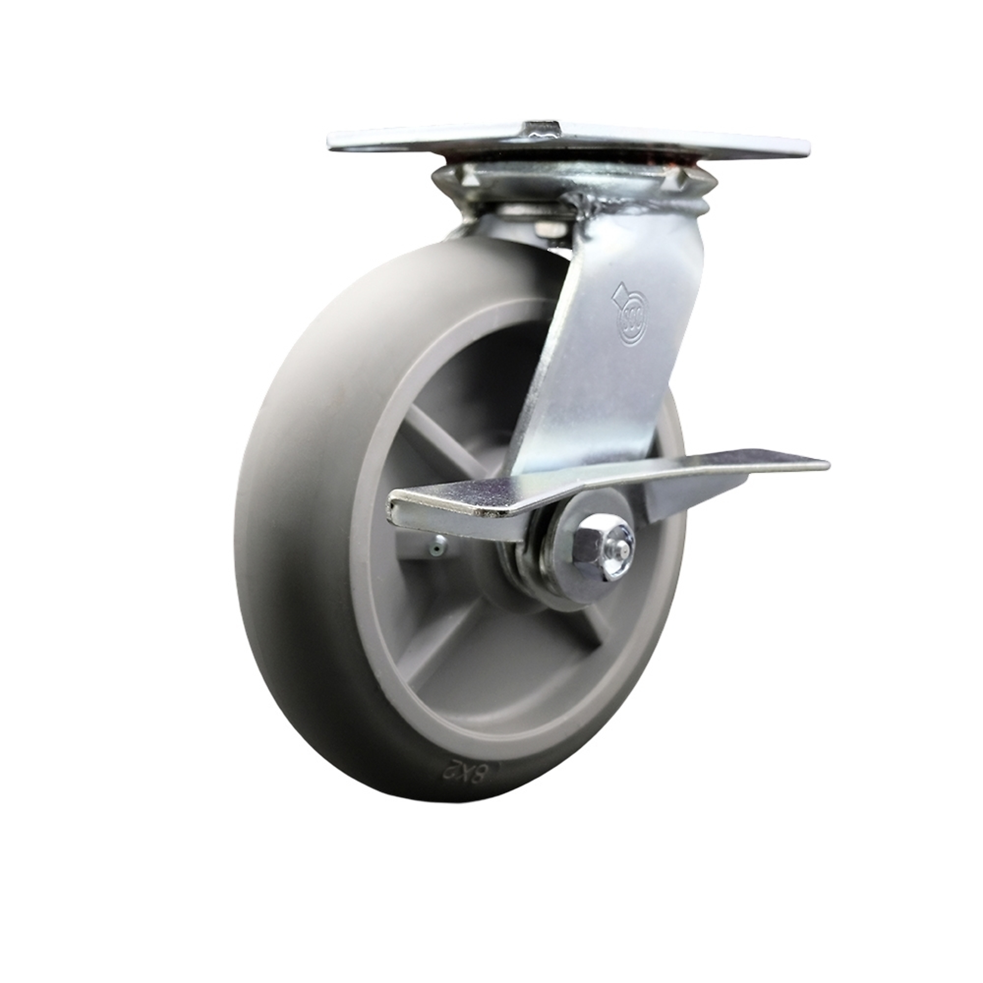 Service Caster, 8in. x 2in. Plate Caster, Wheel Diameter 8 in, Caster ...