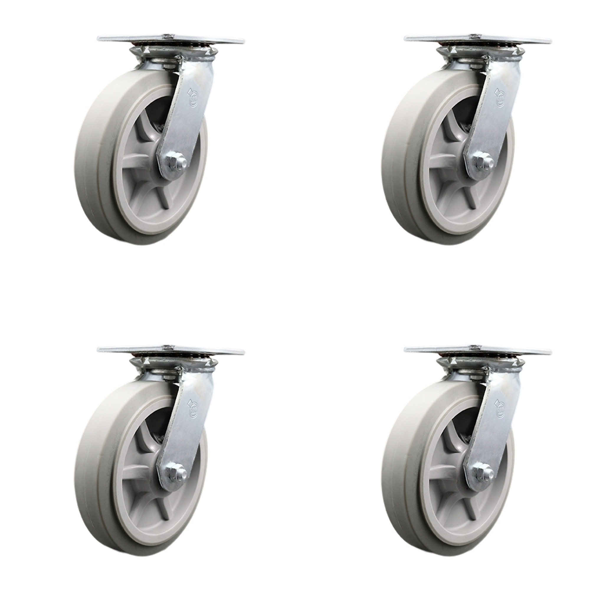 8inch Caster Heavy Duty-1500 Lbs Each, Polyurethane Wheel - View #10