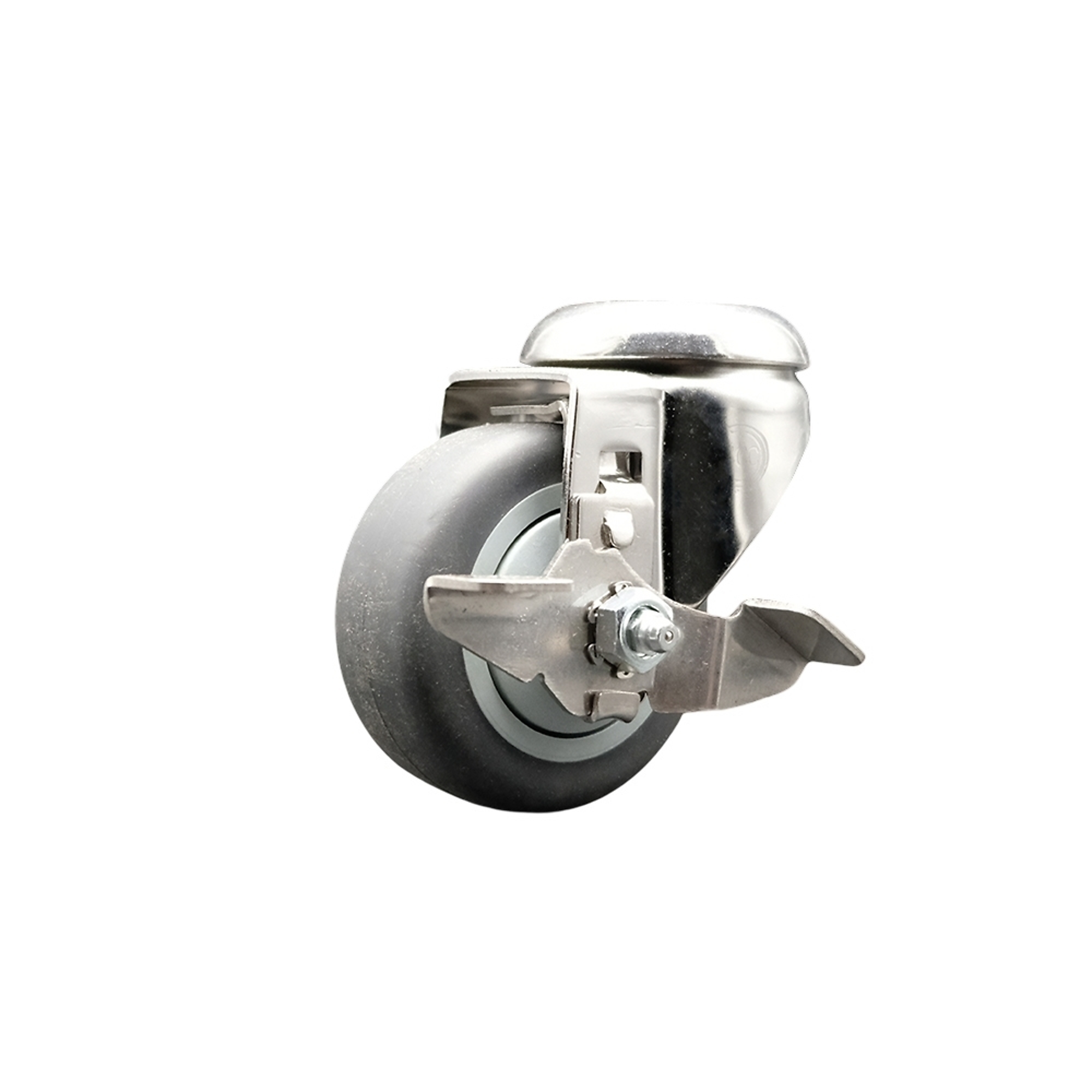 Service Caster, 3 1/2in. x 1 1/4in. Stem Caster, Wheel Diameter 3.5 in, Caster Type Swivel, Package (qty.) 1, Model# SCC-SS316BH20S3514-TPRB-TLB