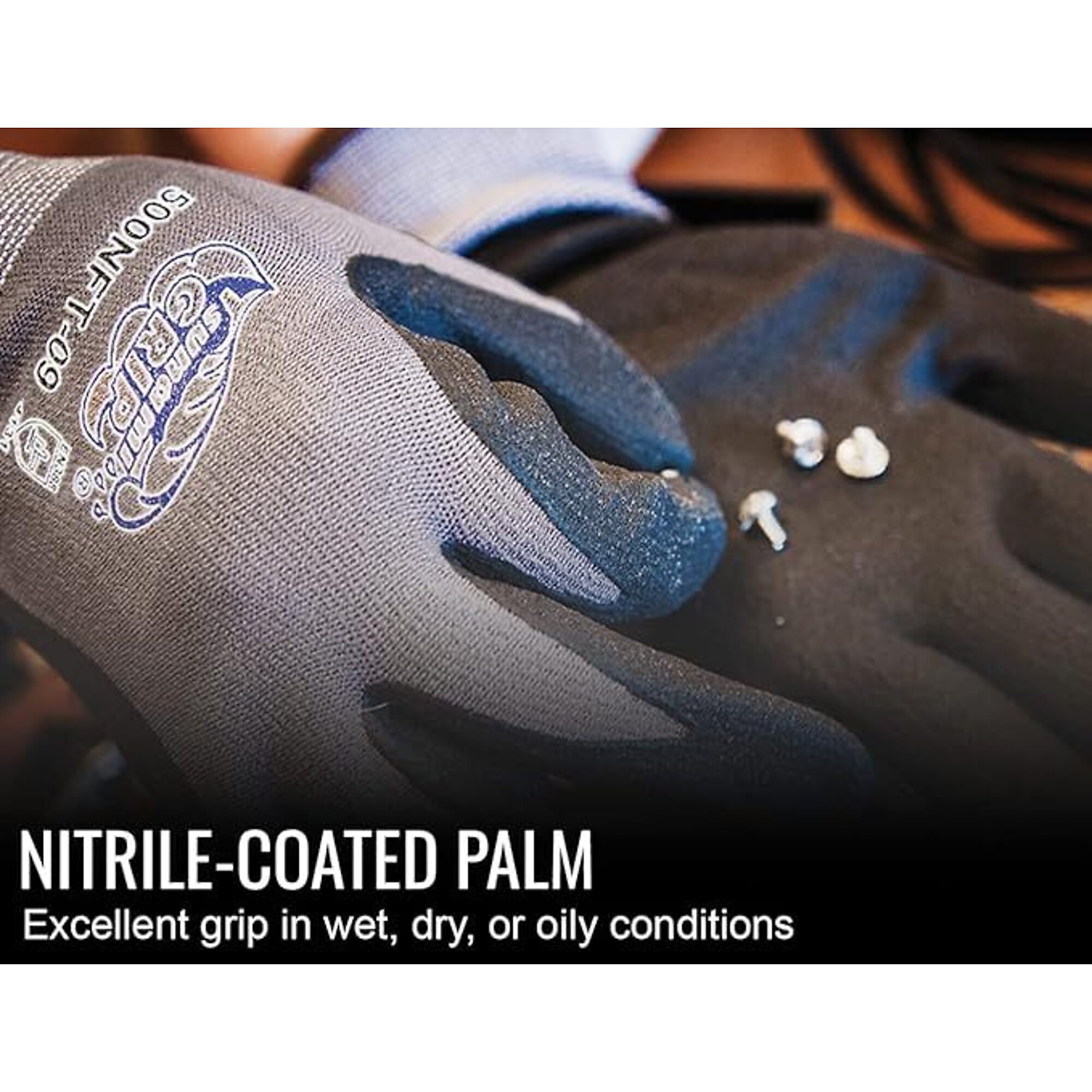 Global Glove Tsunami Grip®, Tsunami Grip Cut Resistant, Foam Palm, Work ...