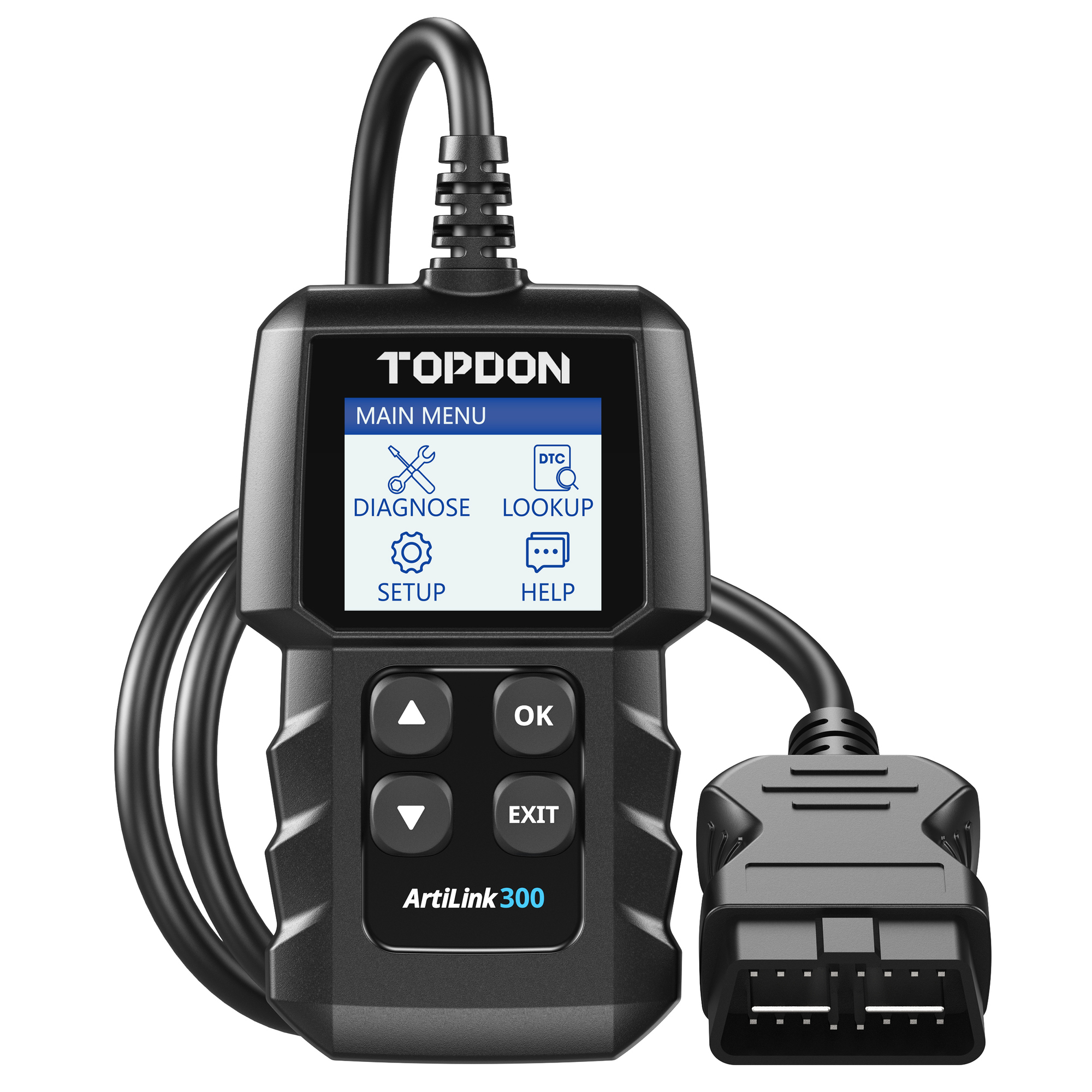 OBD2 Scanner TOPDON AL300 Car Diagnostic Code Reader All OBD2 Functions  Check Engine Light Smog Check O2 Sensor Test 