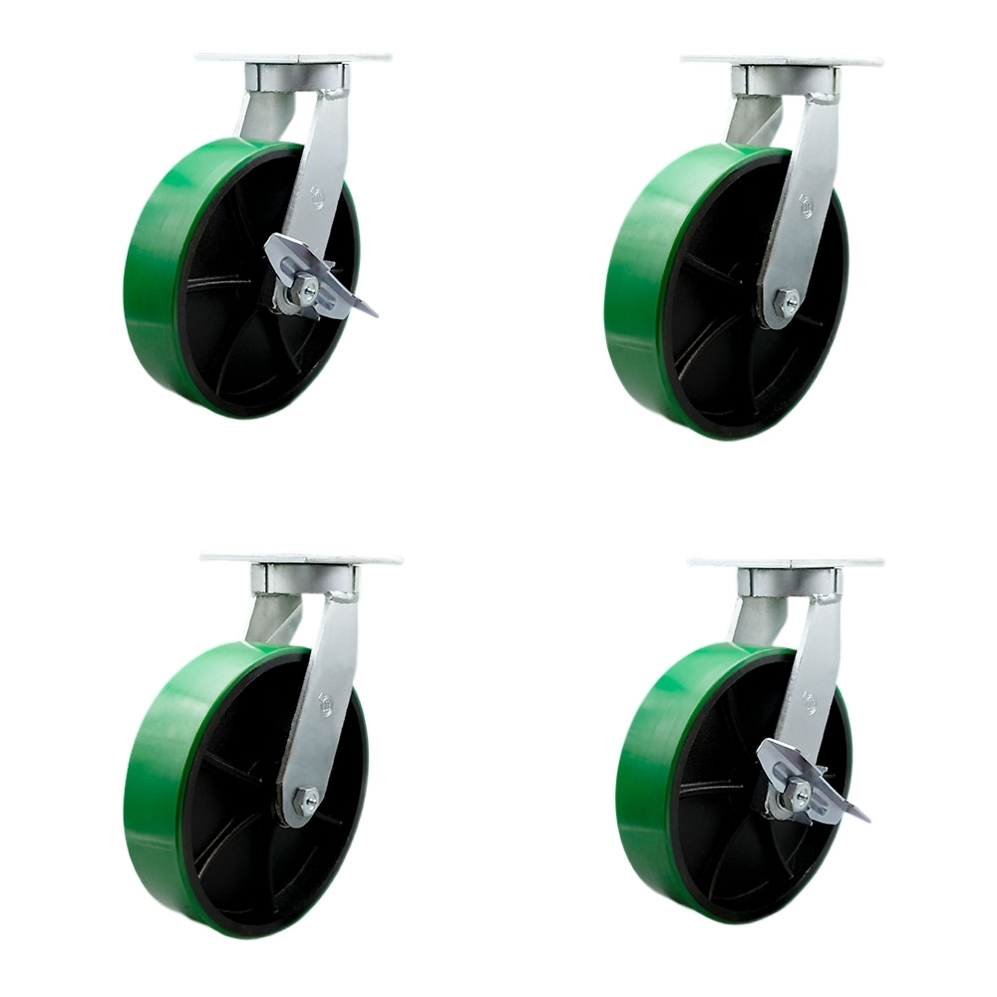 Service Caster, 12in. x 3in. Plate Casters, Wheel Diameter 12 in ...