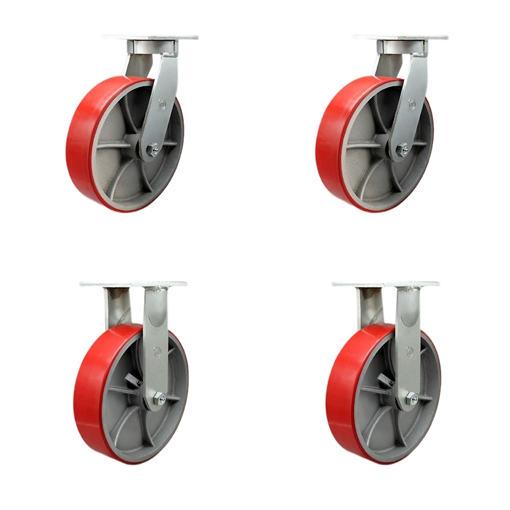 Service Caster, 10in. x 3in. Plate Casters, Wheel Diameter 10 in ...