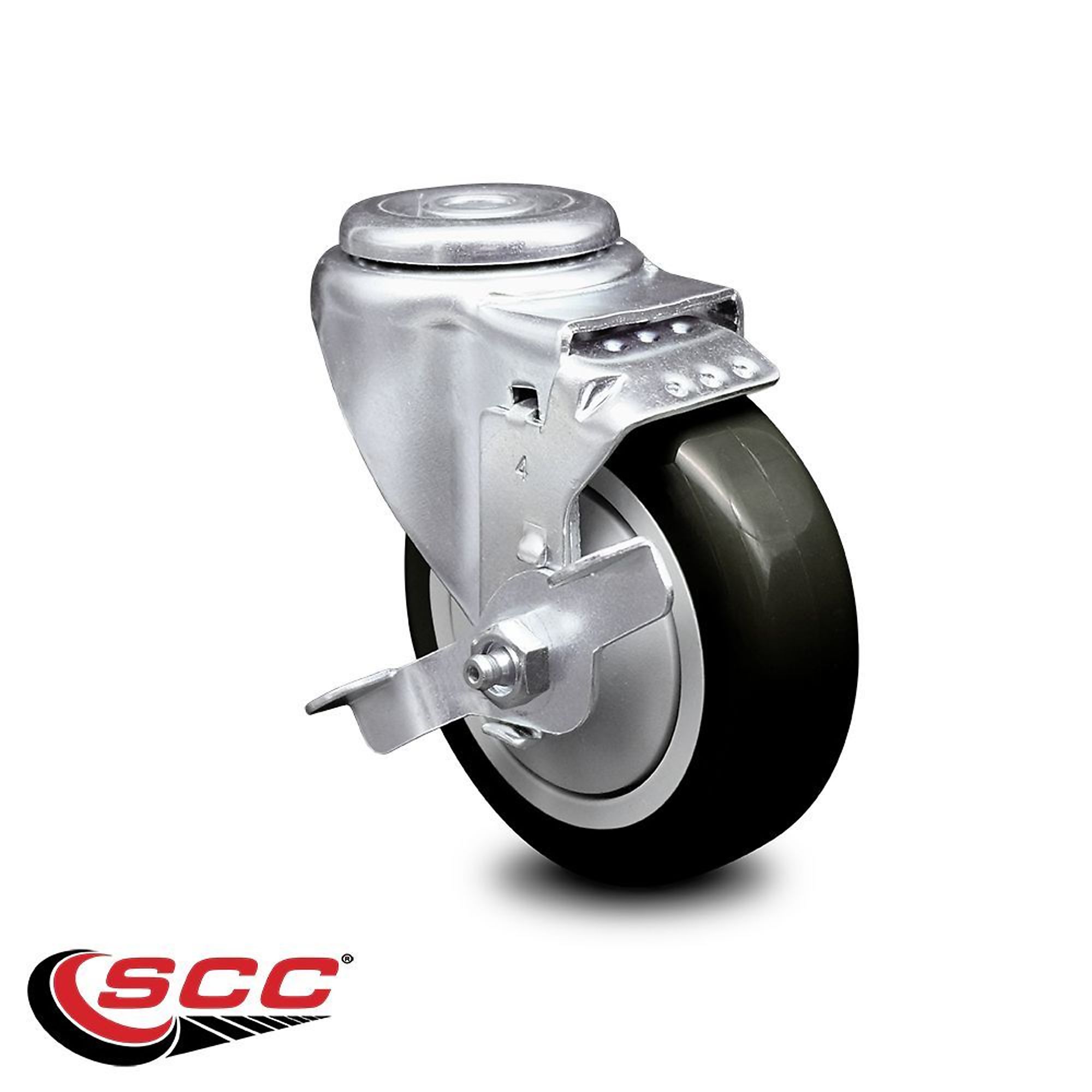 Service Caster, 4in. x 1 1/4in. Stem Caster, Wheel Diameter 4 in ...