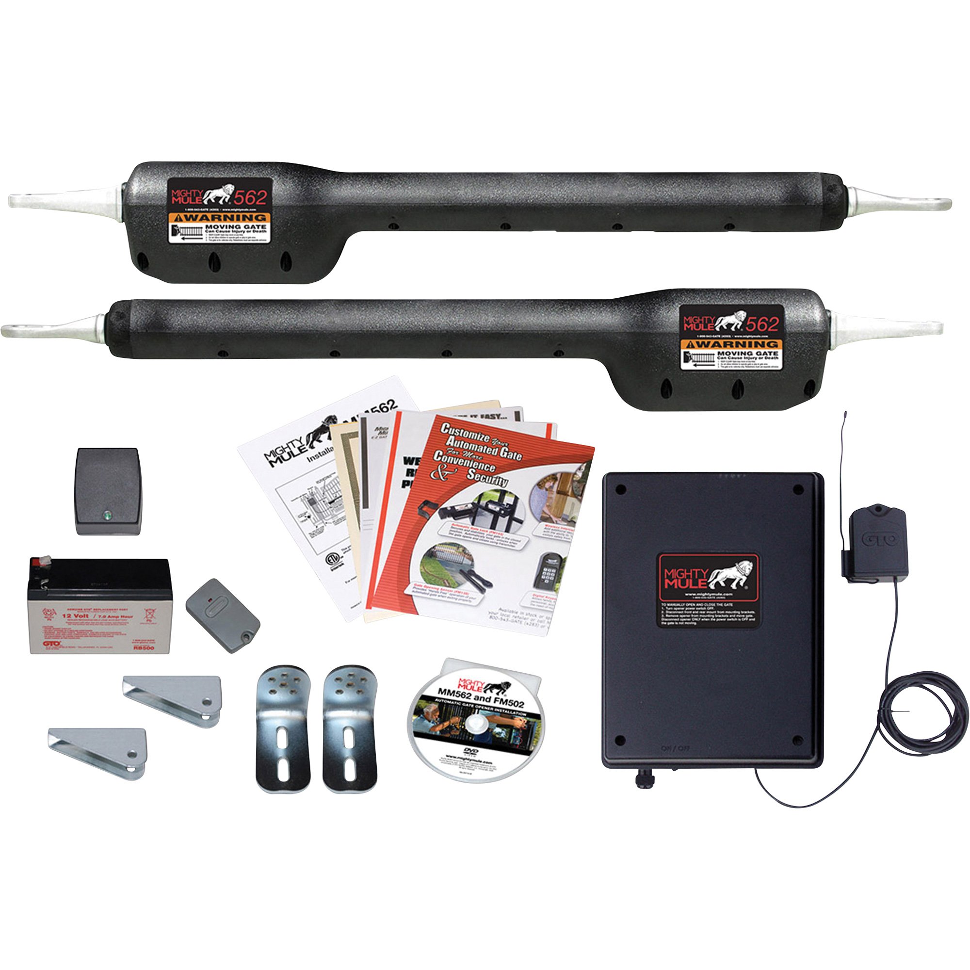 Mighty Mule Heavy-Duty Dual Gate Opener — 850-Lb. Capacity Per Leaf, Model# MM562