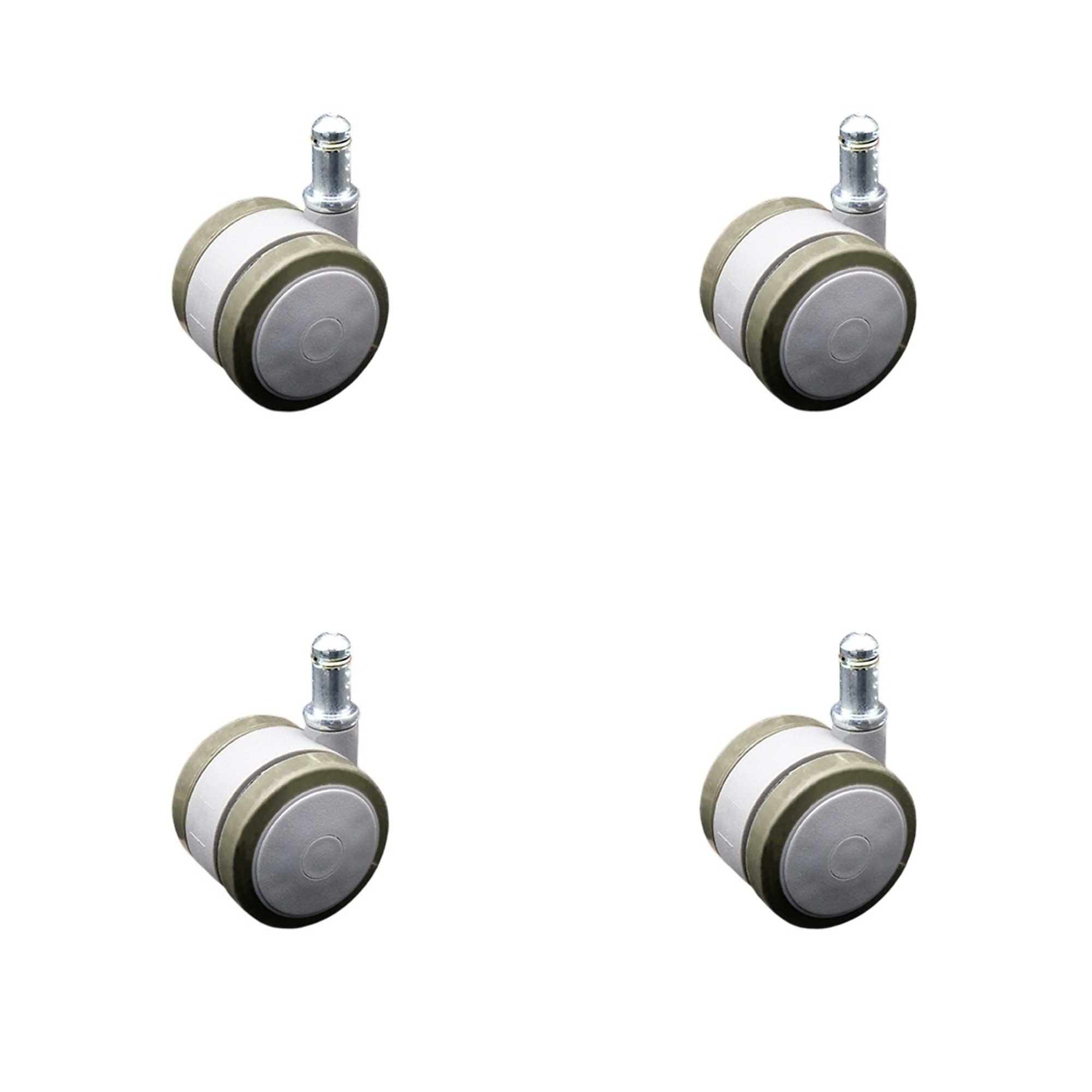 Service Caster, 2in. Stem Casters, Wheel Diameter 2 in, Caster Type Swivel, Package (qty.) 4, Model# SCC-GR02S50-TPR-GRY-716-4