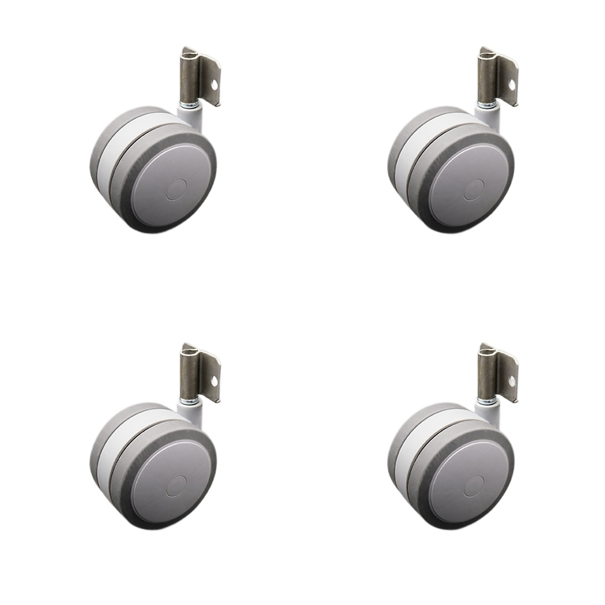 Service Caster, 4in. Stem Casters, Wheel Diameter 4 in, Caster Type Swivel, Package (qty.) 4, Model# SCC-GR02S100-TPR-GRY-716-4-CB180-4