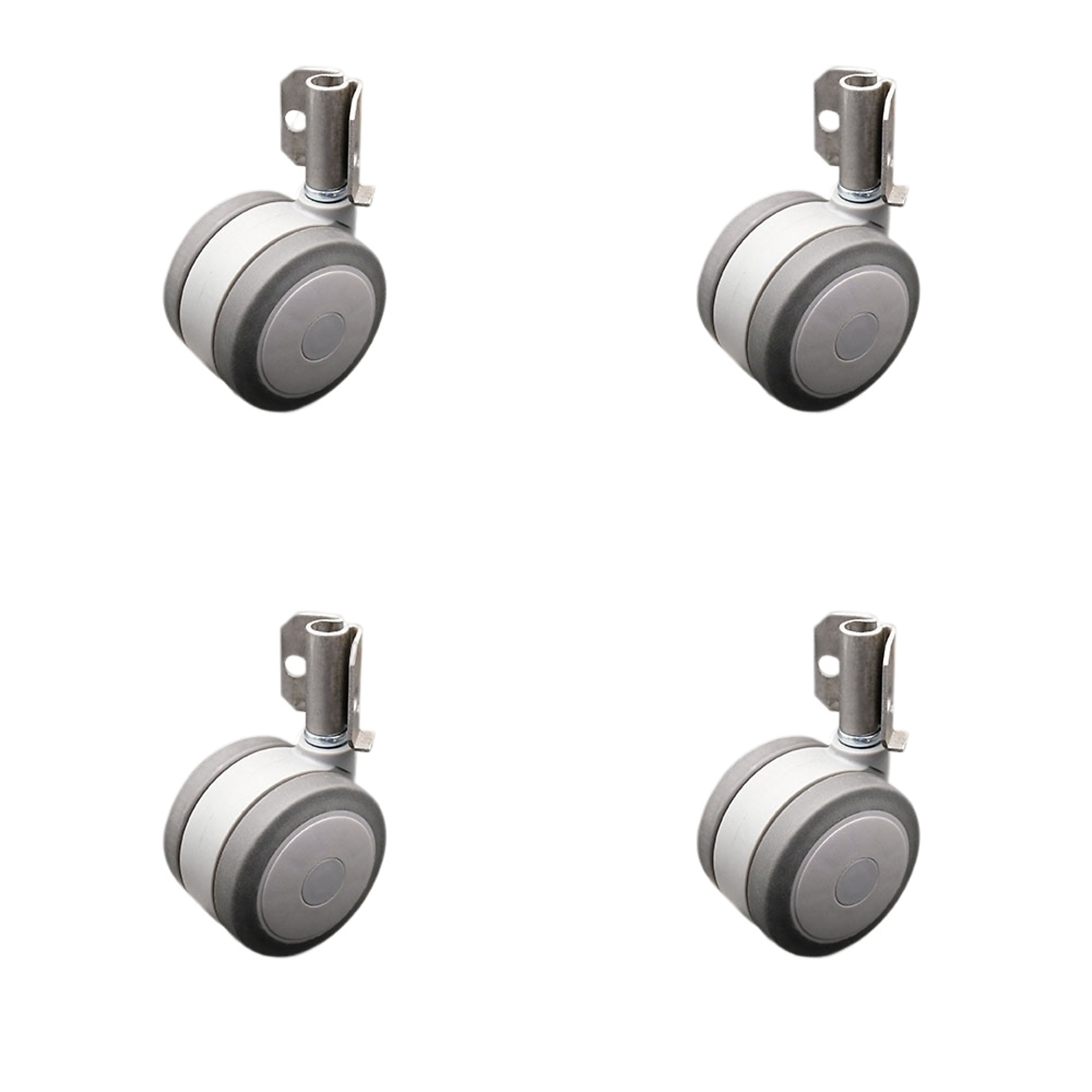 Service Caster, 3in. Stem Casters, Wheel Diameter 3 in, Caster Type Swivel, Package (qty.) 4, Model# SCC-GR02S75-TPR-GRY-716-4-CB90-4
