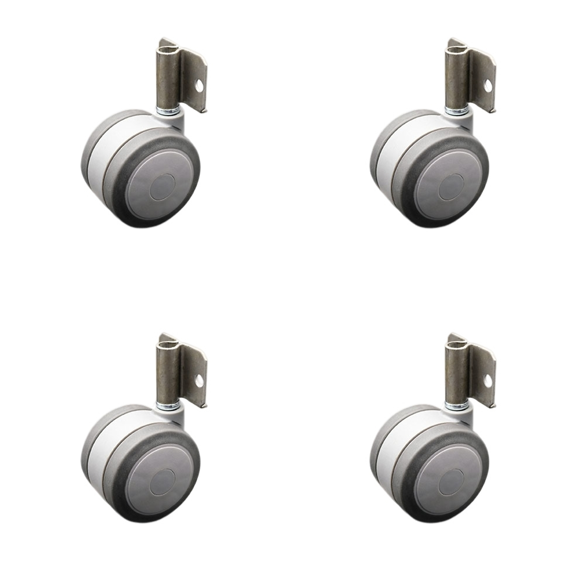 Service Caster, 3in. Stem Casters, Wheel Diameter 3 in, Caster Type Swivel, Package (qty.) 4, Model# SCC-GR02S75-TPR-GRY-716-4-CB180-4