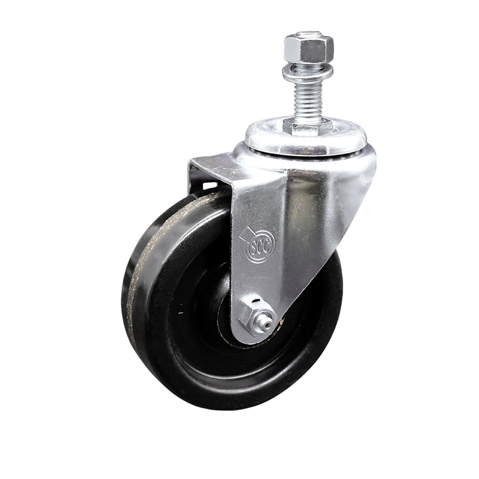 Service Caster, 4in. x 1 1/4in. Stem Caster, Wheel Diameter 4 in ...