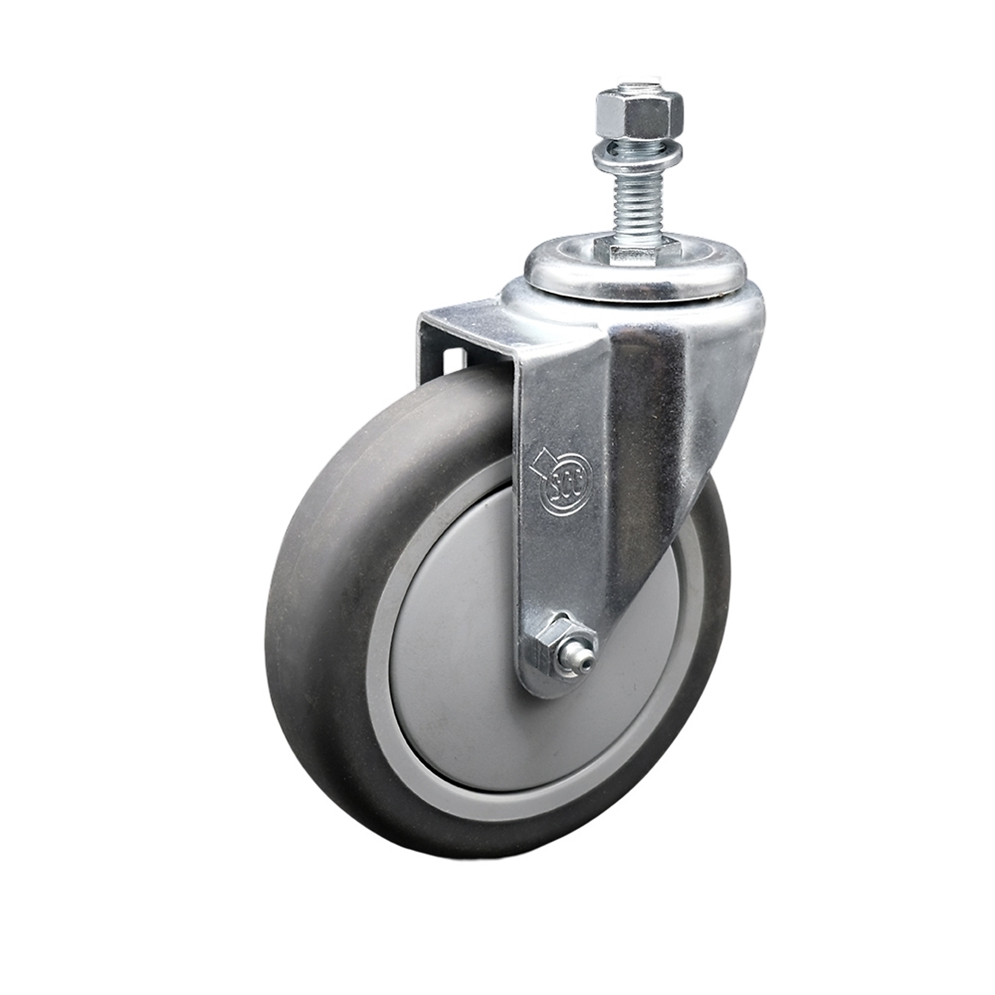 Service Caster, 5in. x 1 1/4in. Stem Caster, Wheel Diameter 5 in, Caster Type Swivel, Package (qty.) 1, Model# SCC-TS20S514-TPRB-121315