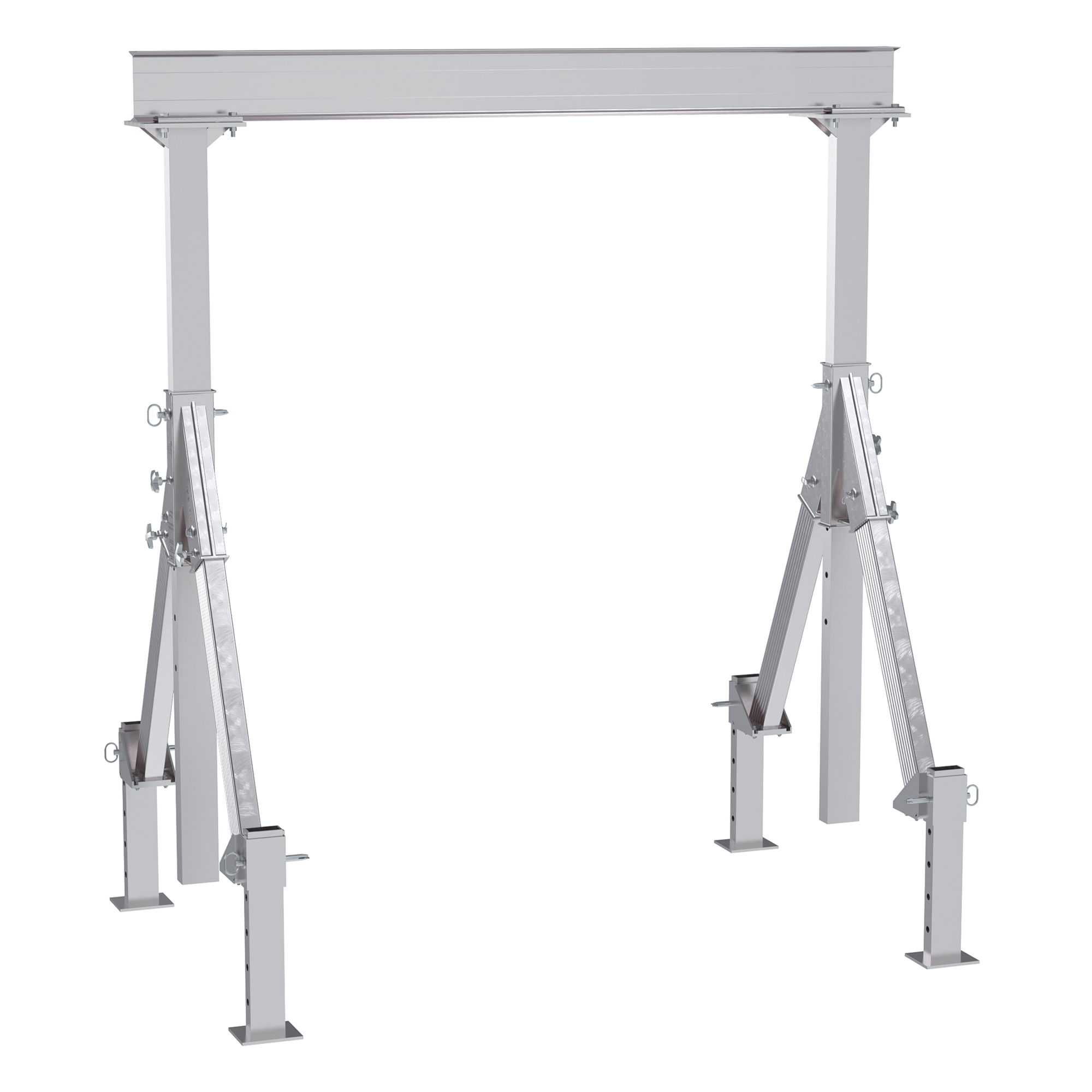 Vestil Adjustable Height Aluminum Gantry Crane - 8ft. x 10ft., 4000-Lb. Capacity, Corrosion-Resistant, Model# AHA-4-8-10-ALO