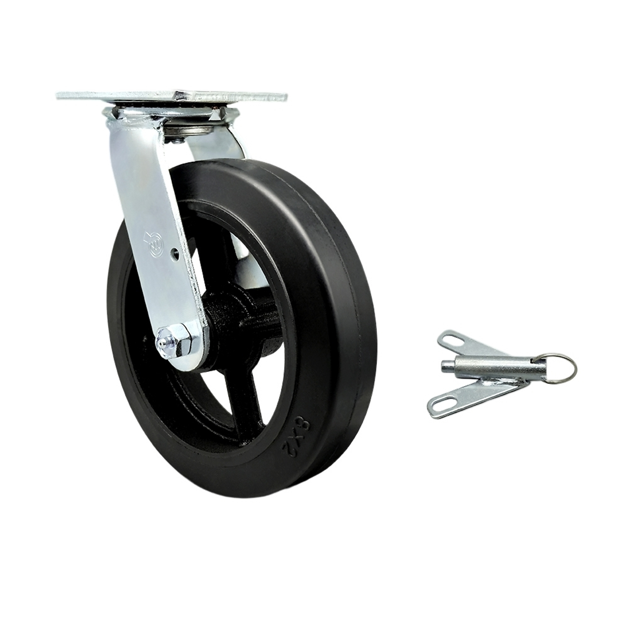 Service Caster, 8in. x 2in. Plate Caster, Wheel Diameter 8 in, Caster ...