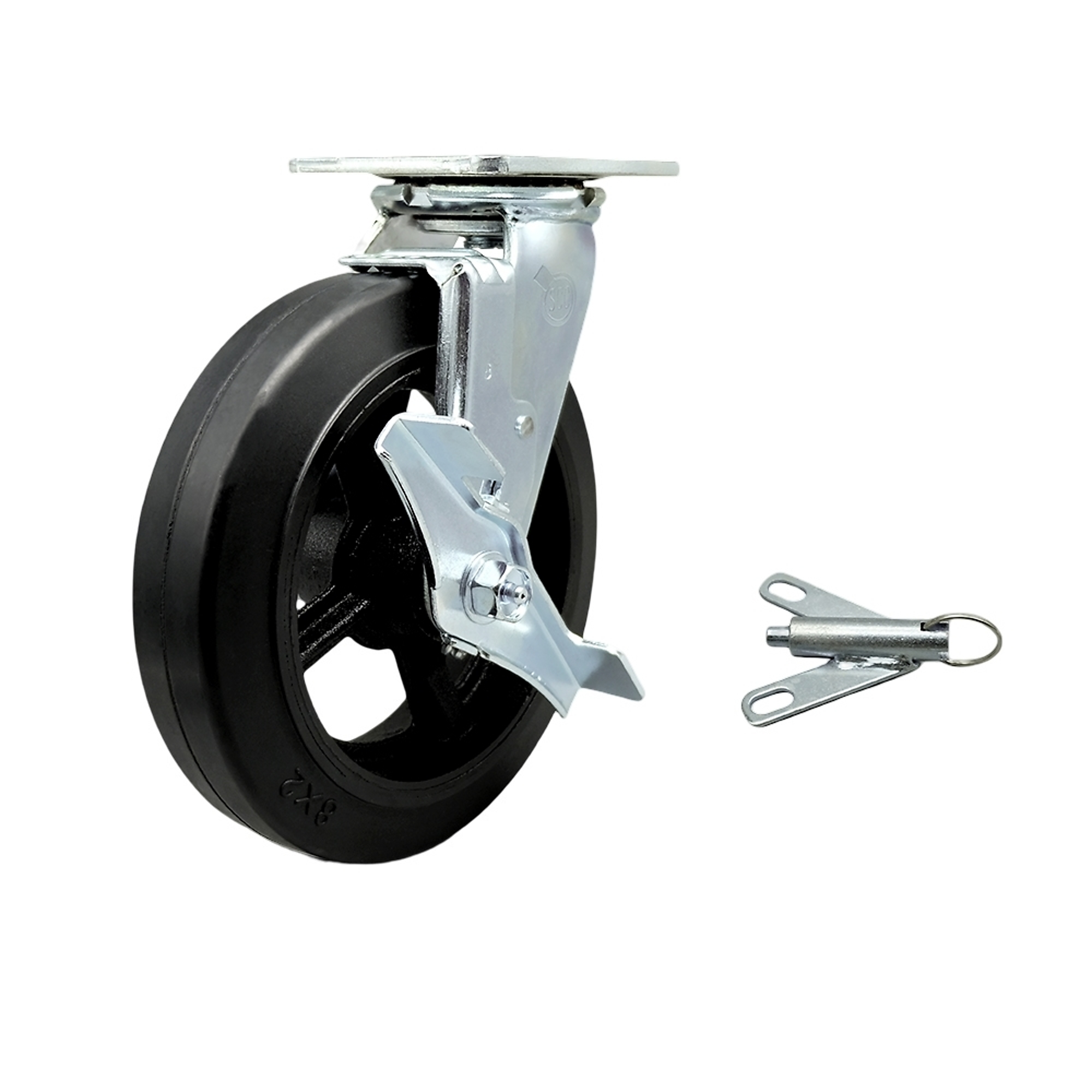 Service Caster, 8in. x 2in. Plate Caster, Wheel Diameter 8 in, Caster ...