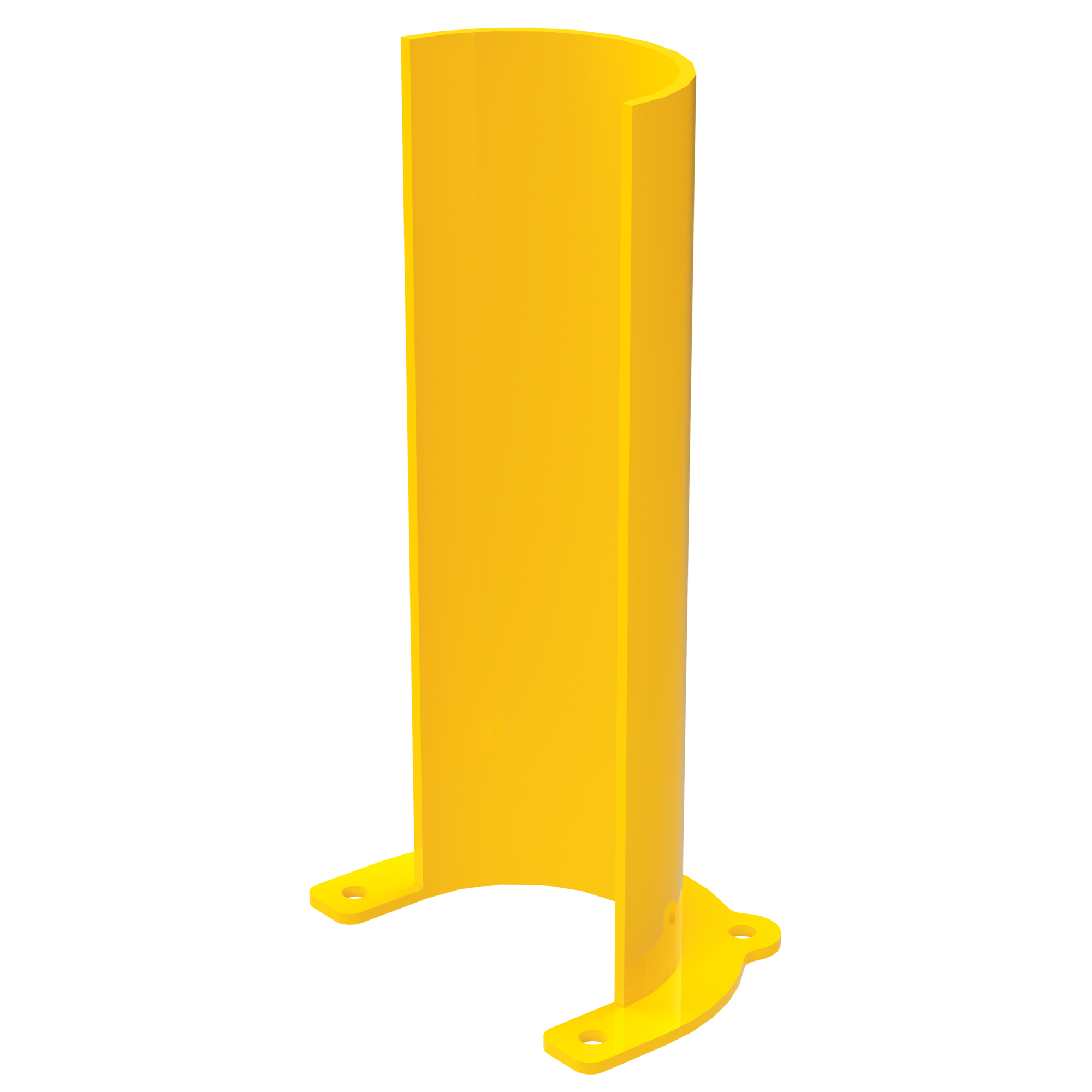 Yellow Storage Rack Guard Vestil, Steel rounded rack guard 18in. height yellow, Height 18 in ...