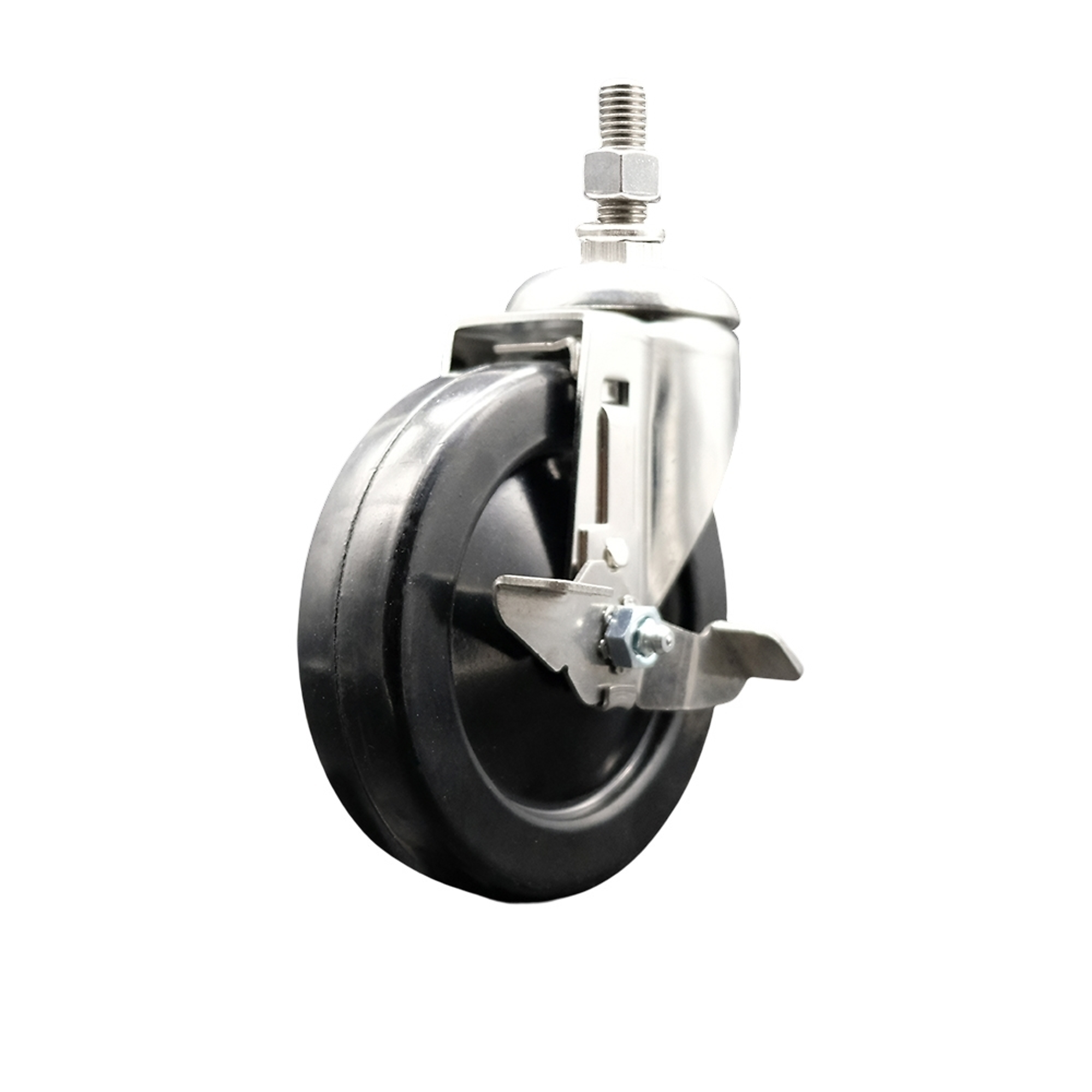 Service Caster, 5in. x 1 1/4in. Stem Caster, Wheel Diameter 5 in, Caster Type Swivel, Package (qty.) 1, Model# SCC-SS316TS20S514-HRS-TLB-121315