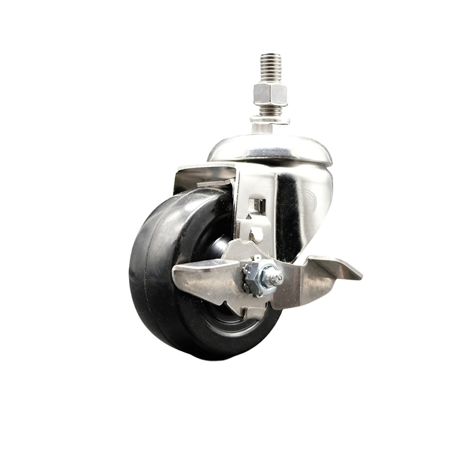 Service Caster, 3in. x 1 1/4in. Stem Caster, Wheel Diameter 3 in, Caster Type Swivel, Package (qty.) 1, Model# SCC-SS316TS20S314-HRS-TLB-M1215