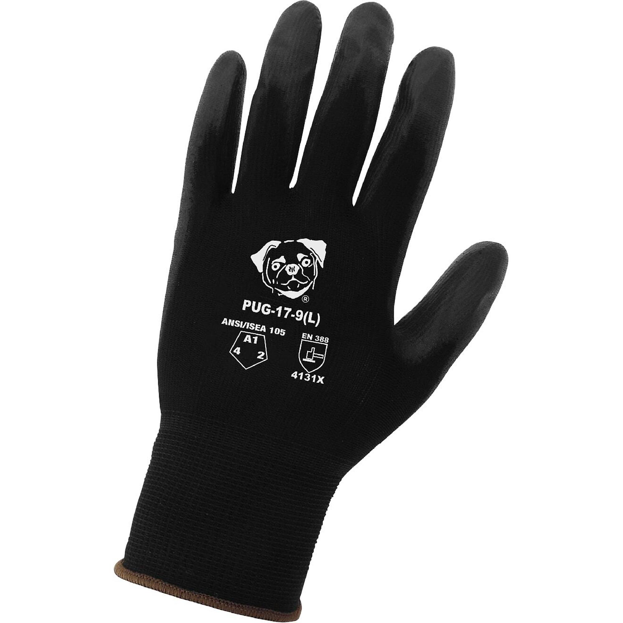 Global Glove PUG-17 Lightweight Polyurethane Dipped Work Gloves,  Anti-Static/Electrostatic Compliant with Secure Grip, Bare Hand  Sensitivity, Black
