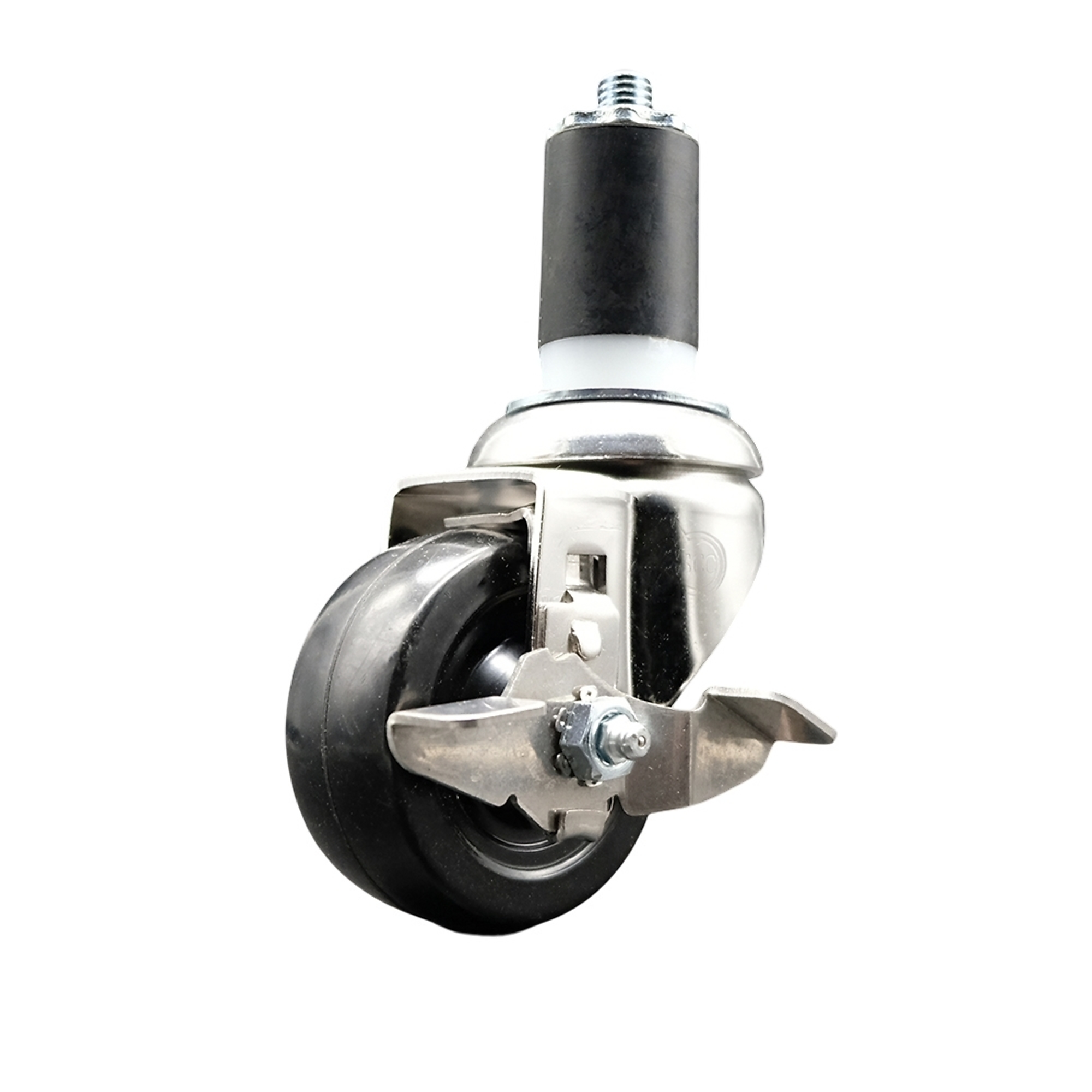 Service Caster, 3 1/2in. x 1 1/4in. Stem Caster, Wheel Diameter 3.5 in, Caster Type Swivel, Package (qty.) 1, Model# SCC-SS316EX20S3514-HRS-TLB-112