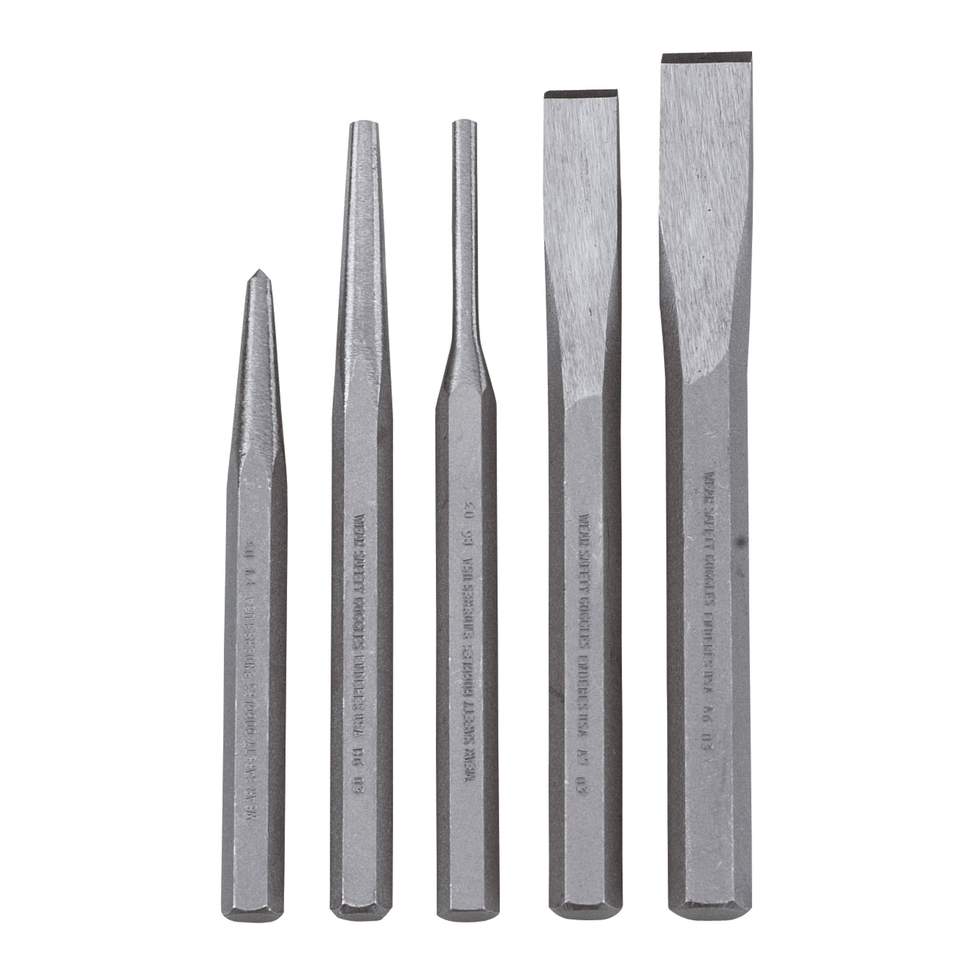 Enderes Tools Punch & Chisel — 5-Pc. Set