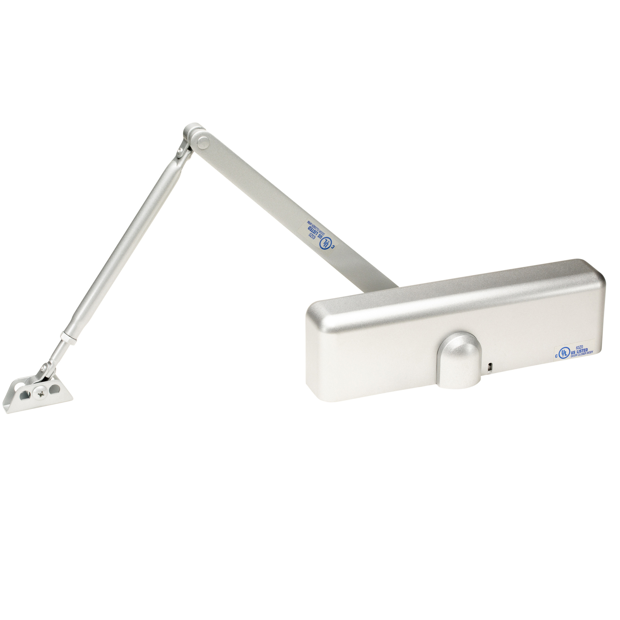 Global Door Controls, Streamline Commercial ADA Grade 1 Door Closer in Aluminum - Sizes 2-5, #TC2201-ADA-PACOVSXN-AL