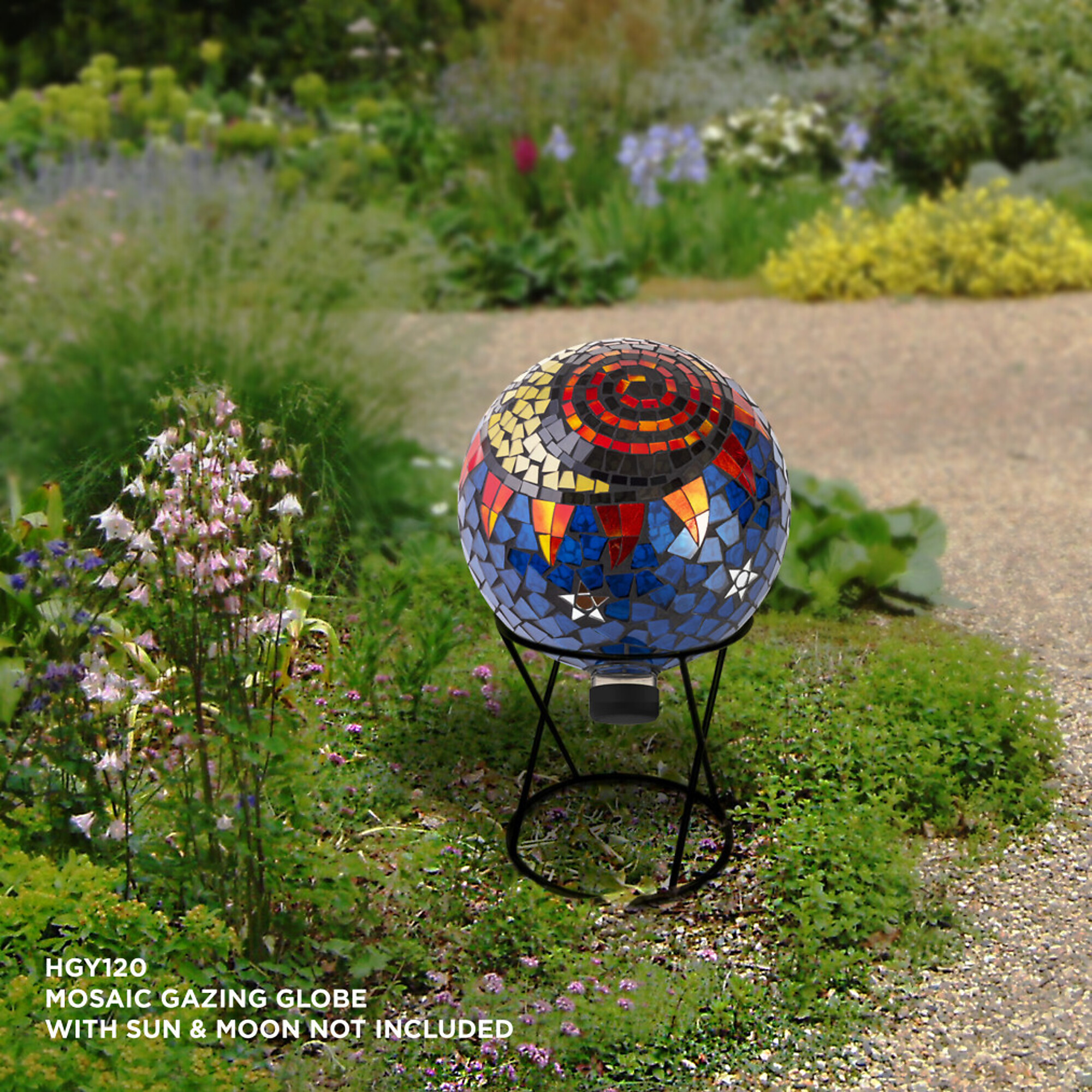 Alpine Corporation, 11in. Gazing Globe Metal Stand (Globe NOT Included), Model# SLL1770HH