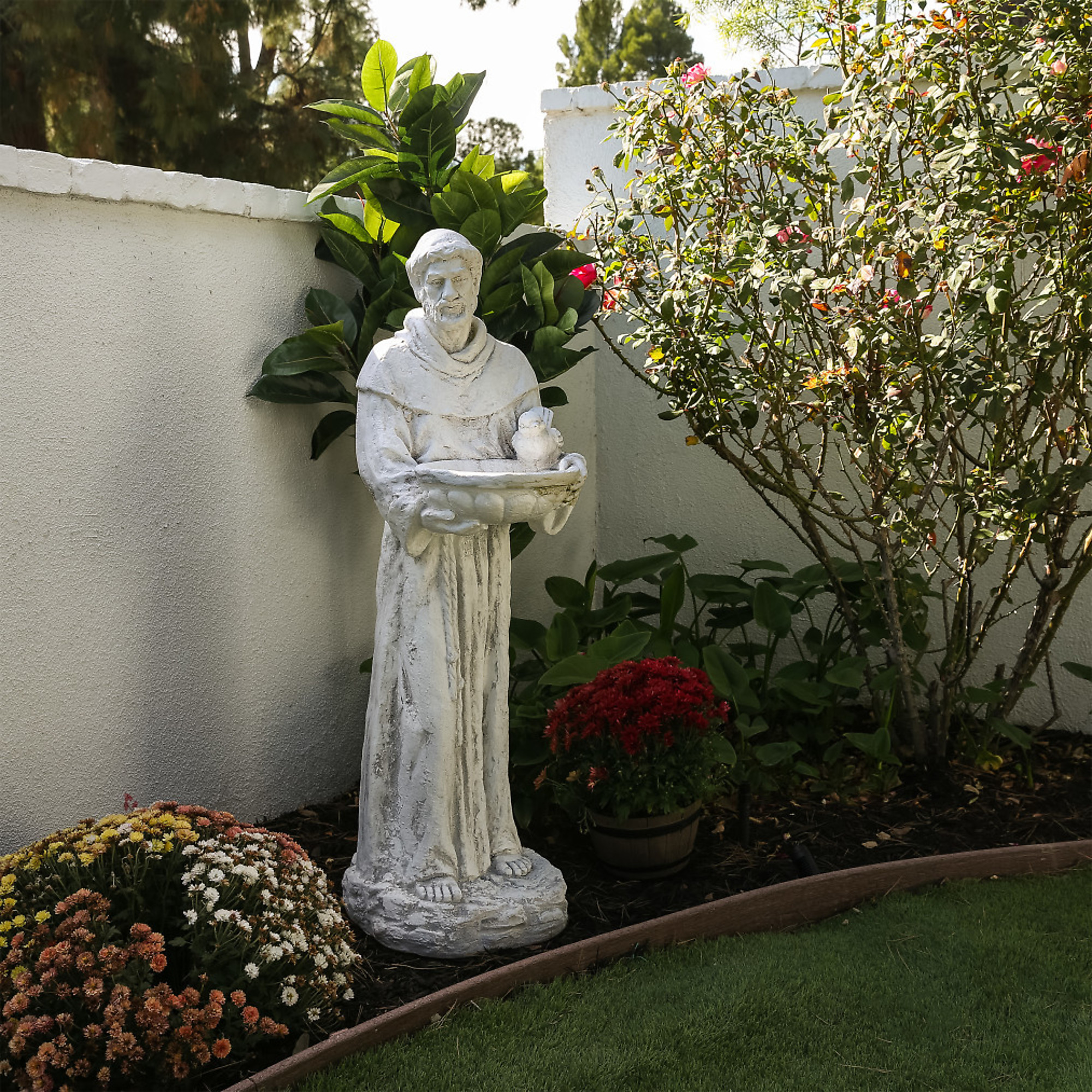 Alpine Corporation, St. Francis Statue with Bird Feeder, Model# QFC106