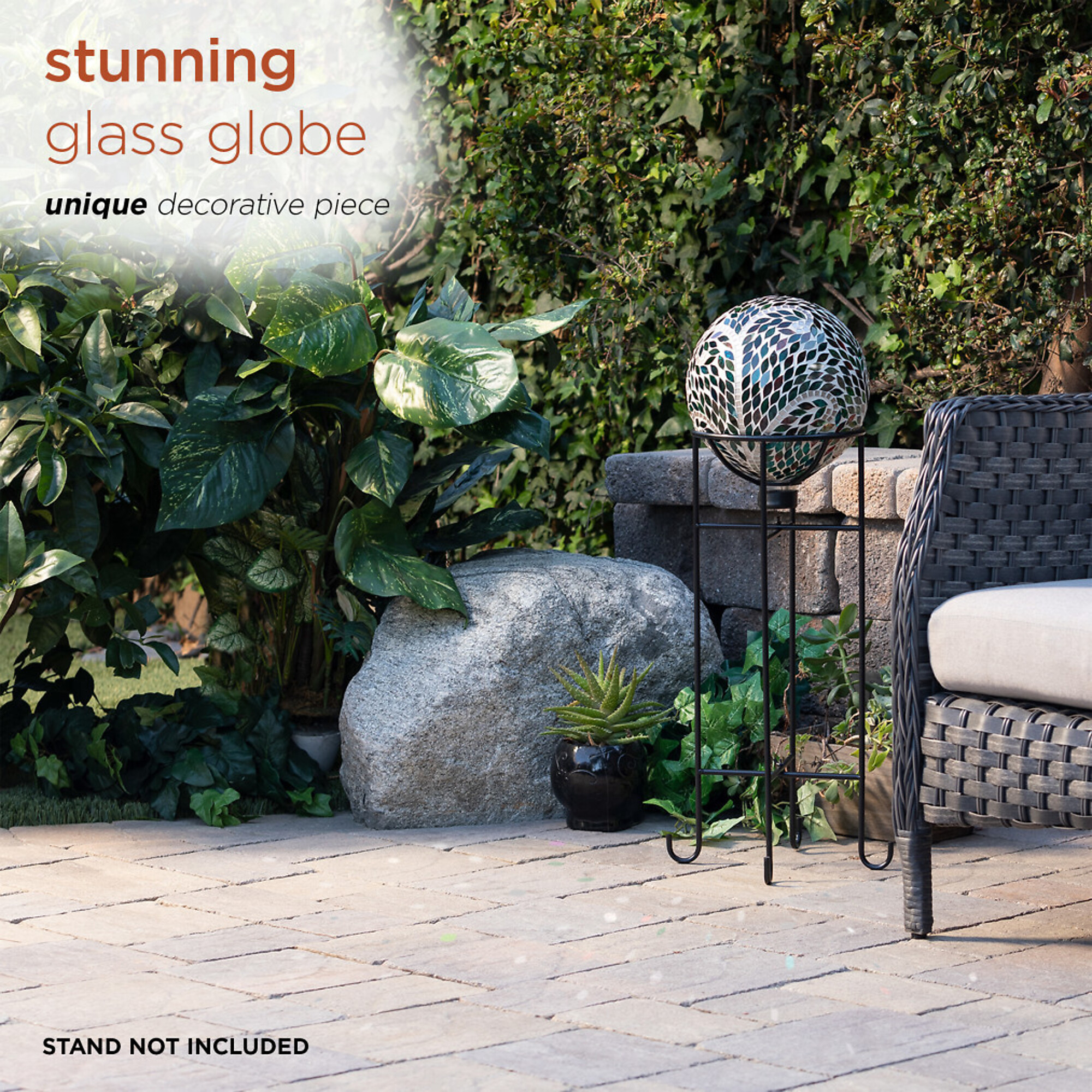 Alpine Corporation, Mosaic Gazing Globe with Scroll Pattern, Model