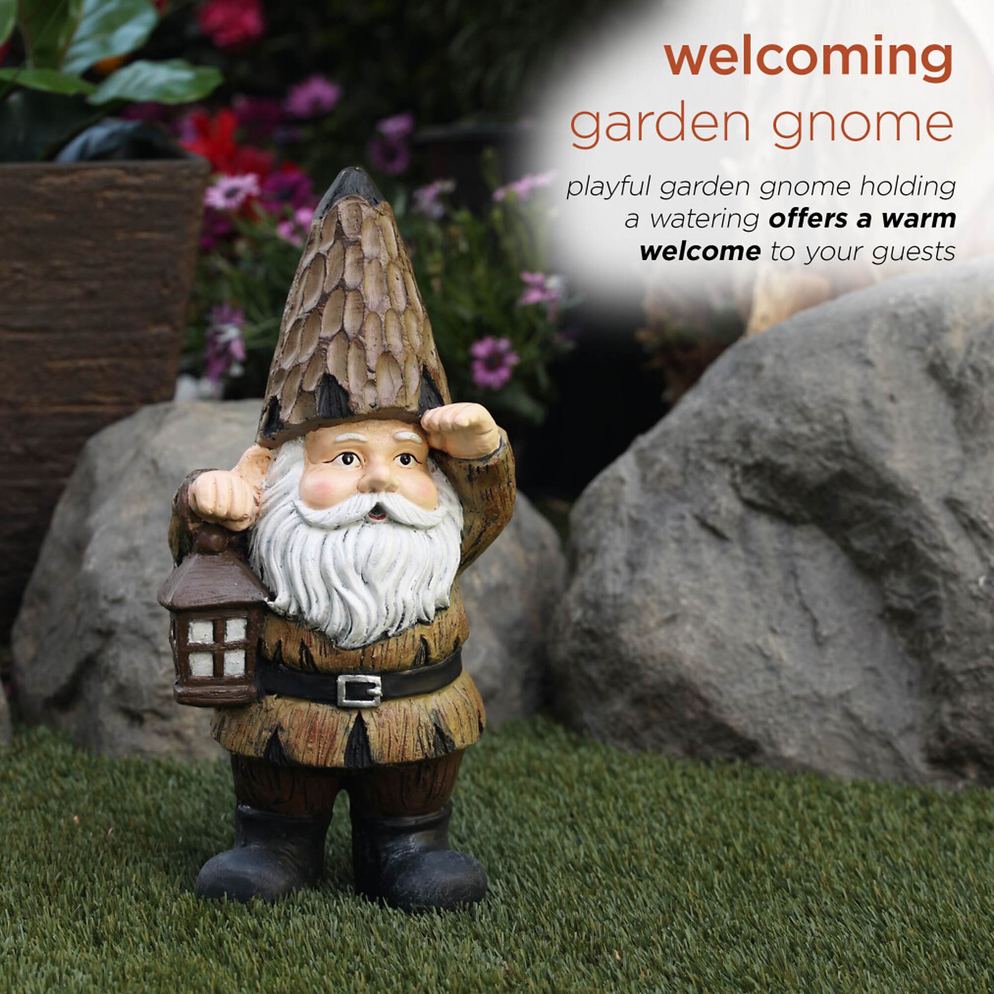 Alpine Corporation, Gnome Holding a Lantern in the Right
