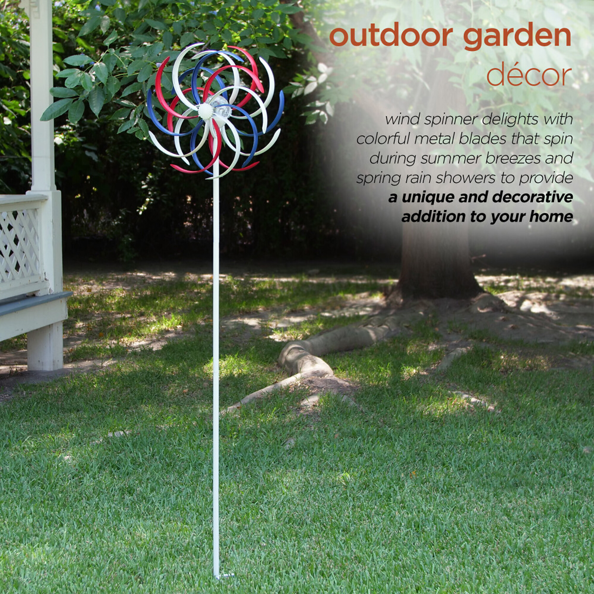ANEICAN SPRITアメリカンカントリーWOLF CREEK 飛び込み人形 Alpine Corporation, Solar Patriotic Dual Kinetic Windmill Garden