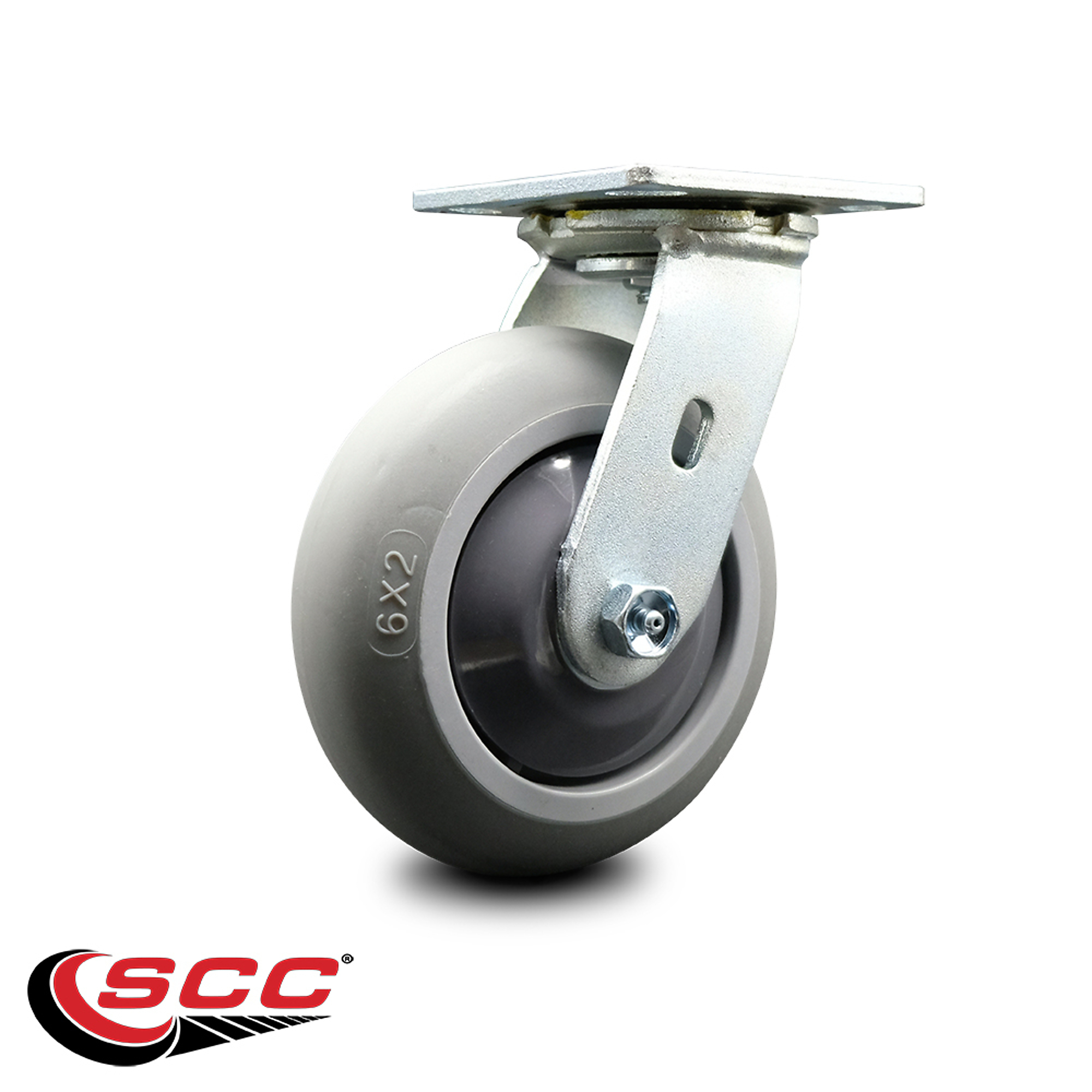 Service Caster, 6in. x 2in. Plate Caster, Wheel Diameter 6 in, Caster ...