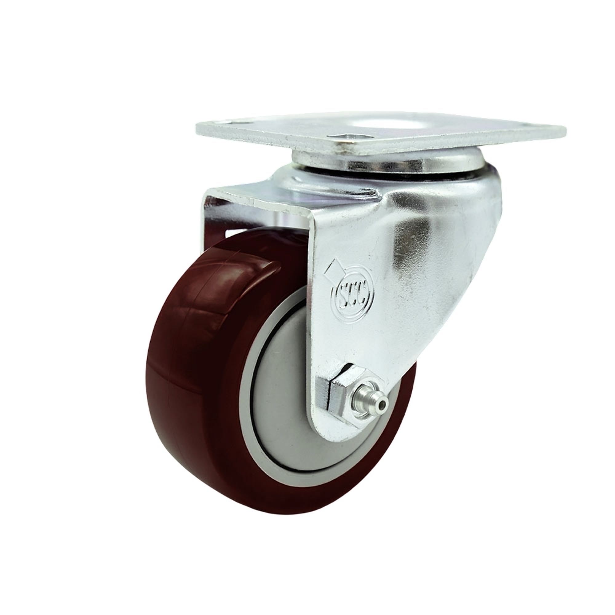 Service Caster, 3.5in. x 1 1/4in. Plate Caster, Wheel Diameter 3.5 in, Caster Type Swivel, Package (qty.) 1, Model# SCC-20S3514-PPUB-MRN-TP3