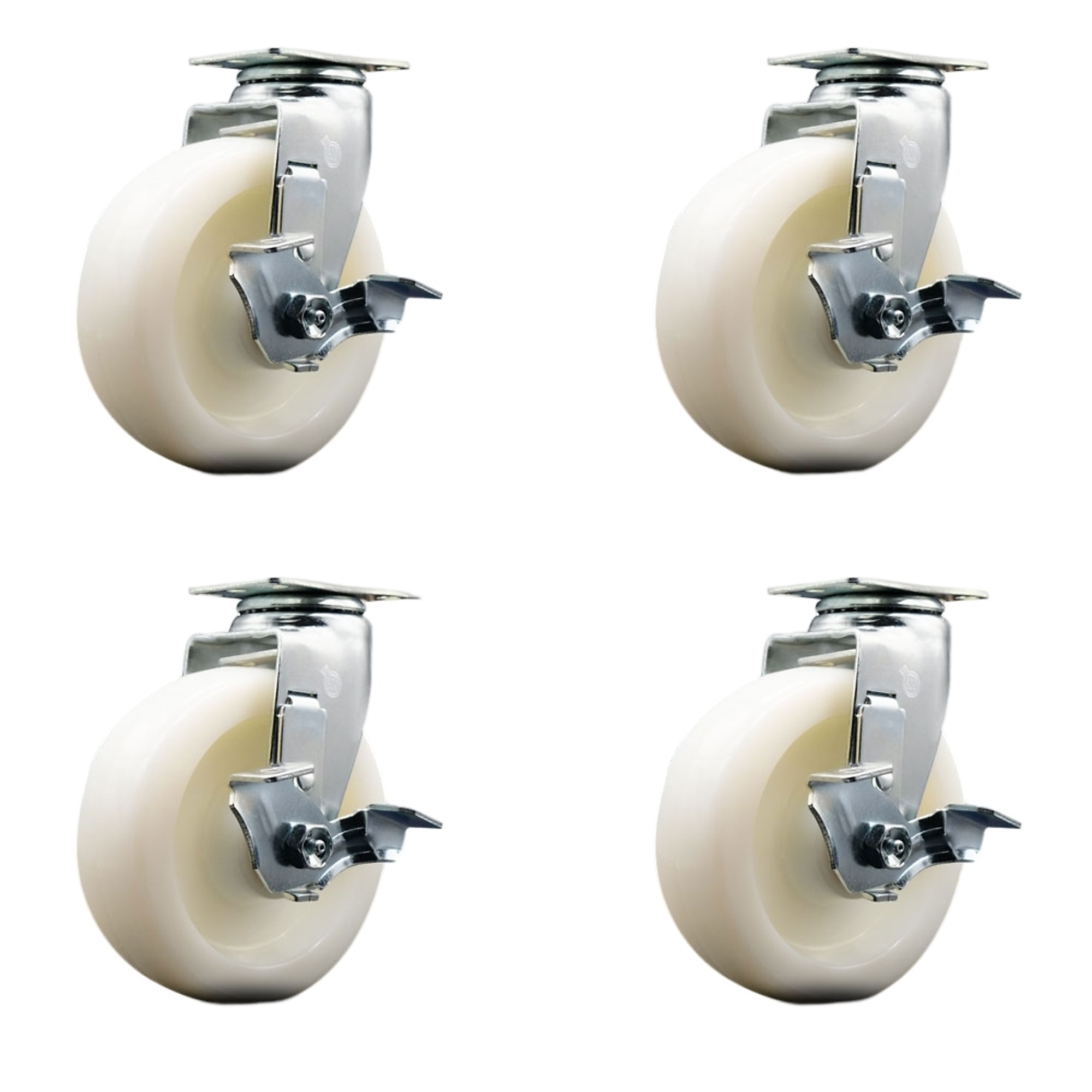 Service Caster, 6in. x 2in. Plate Casters, Wheel Diameter 6 in, Caster ...