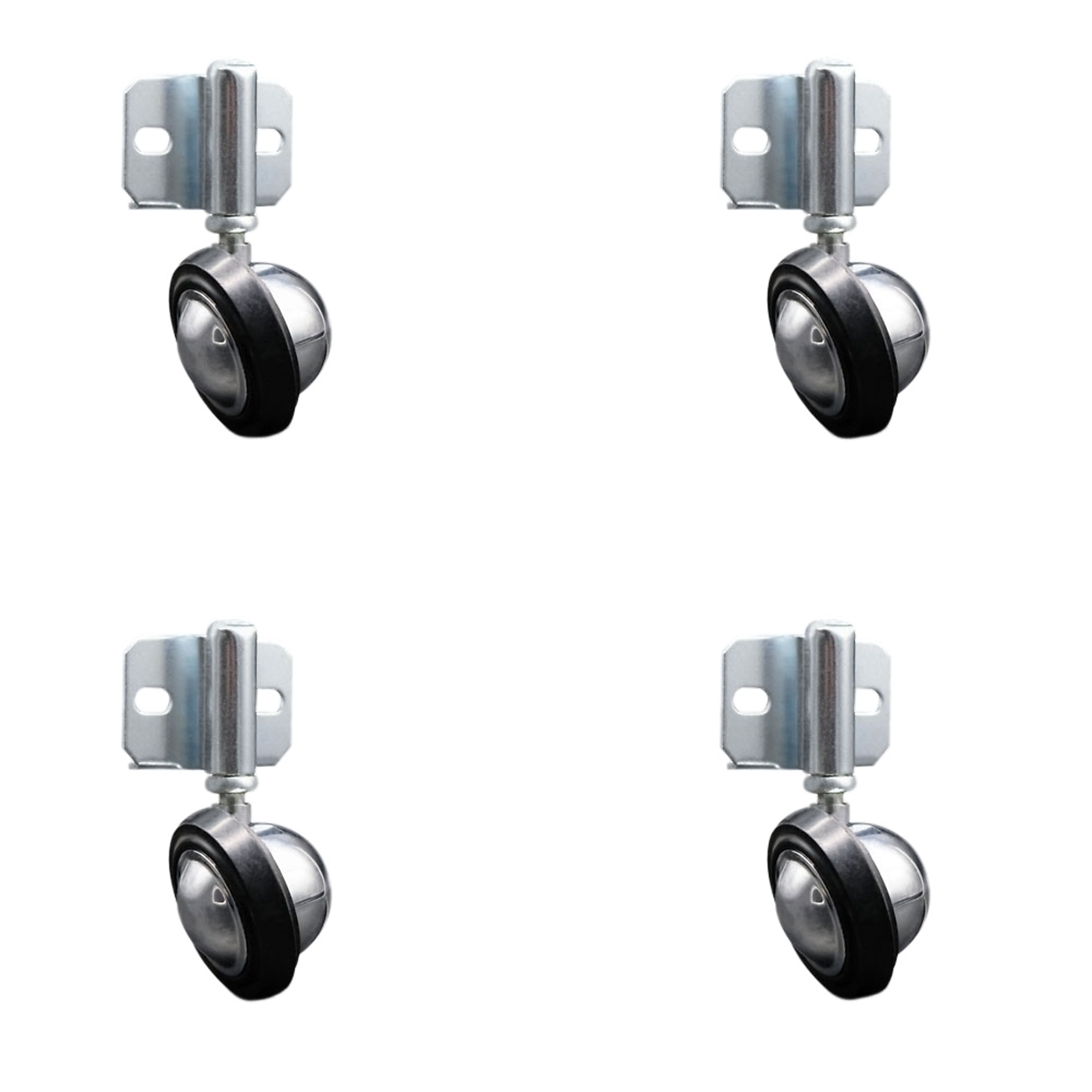 Service Caster, 2 1/4in. Stem Casters, Wheel Diameter 2.25 in, Caster Type Swivel, Package (qty.) 4, Model# SCC-GR01S214-DCR-BC-71678-4-CB180-4