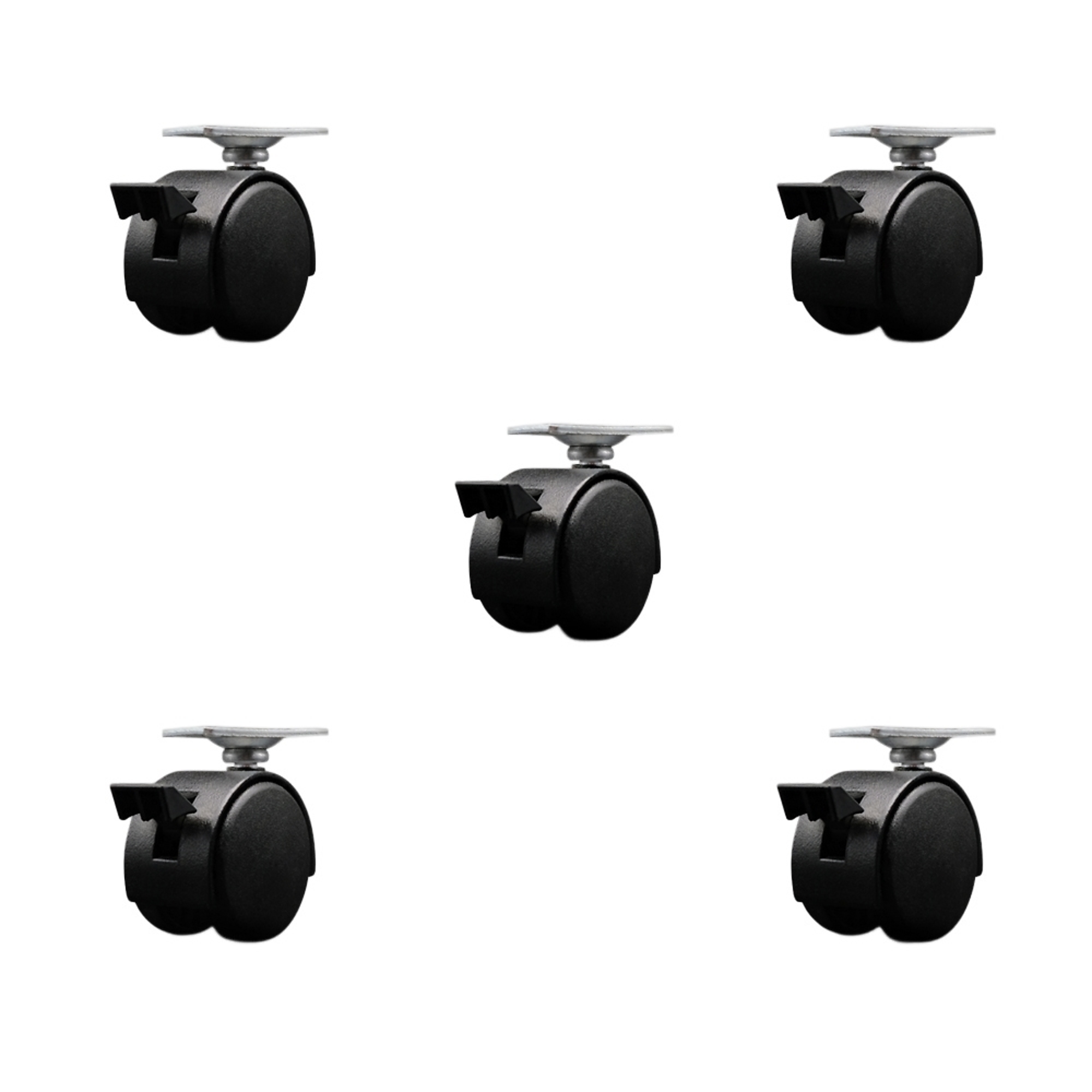 Service Caster, 2in. Plate Casters, Wheel Diameter 2 in, Caster Type ...