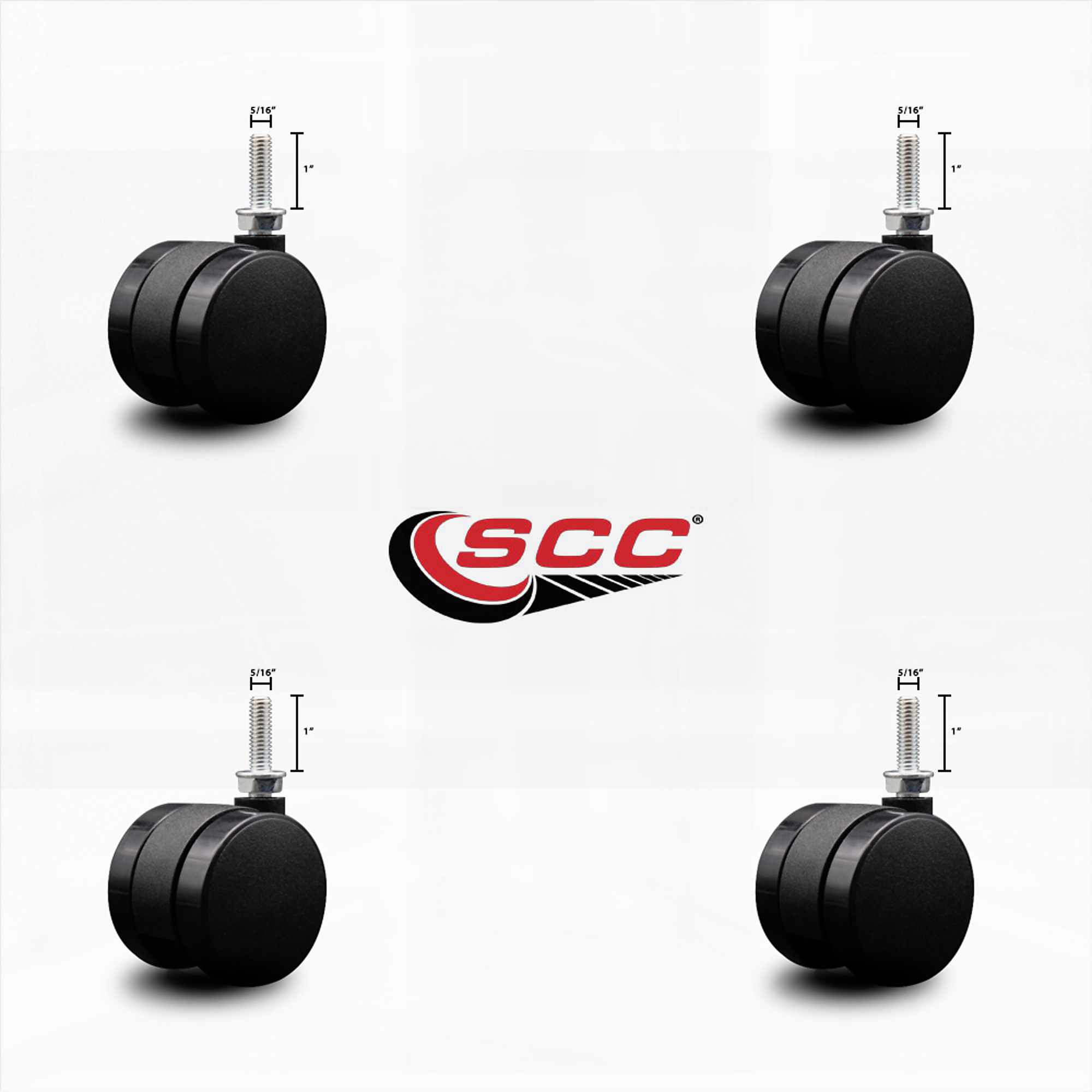 Service Caster, 2in. Stem Casters, Wheel Diameter 2 in, Caster Type ...