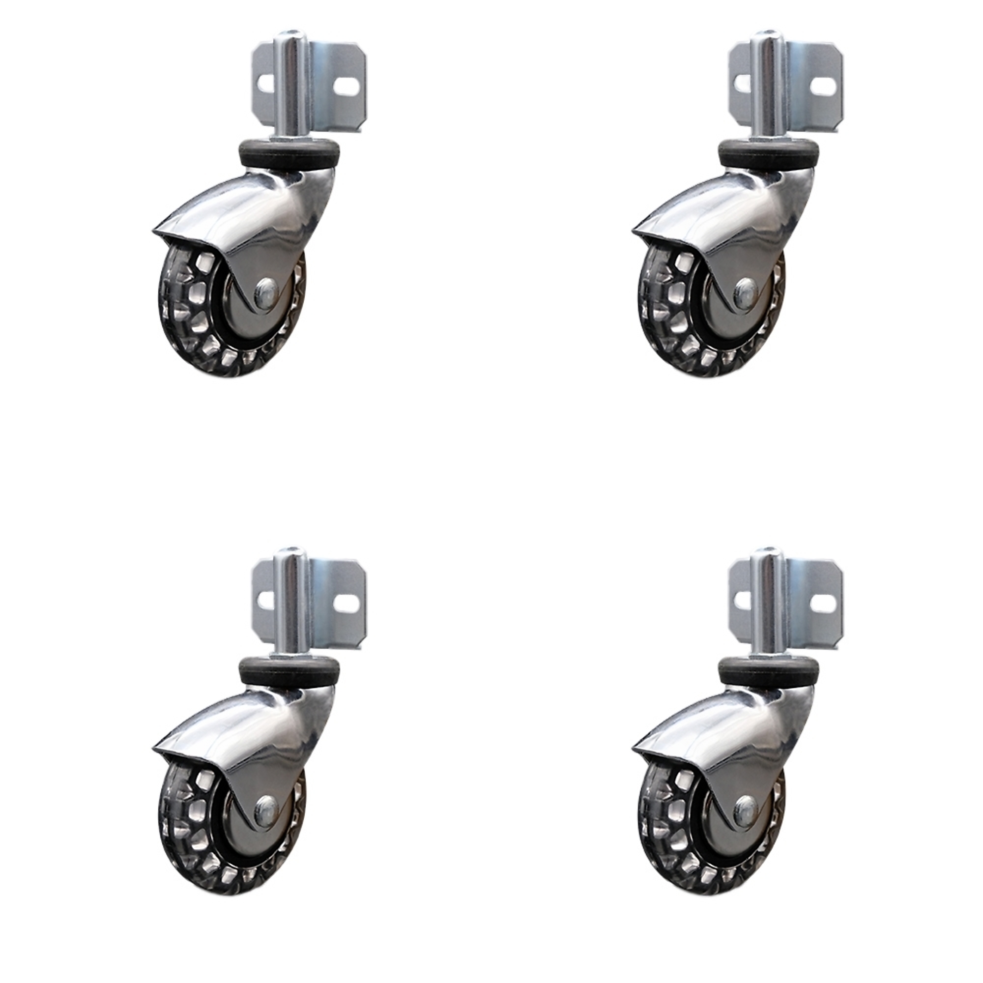 Service Caster, 3in. x 15/16in. Stem Casters, Wheel Diameter 3 in, Caster Type Swivel, Package (qty.) 4, Model# GR03S310-PPUBD-BC-71678-4-CB180-4